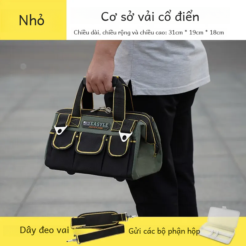 Công cụ túi kích thước không thấm nước Công cụ túi công suất lớn Túi công cụ nhựa đáy vải Dưới