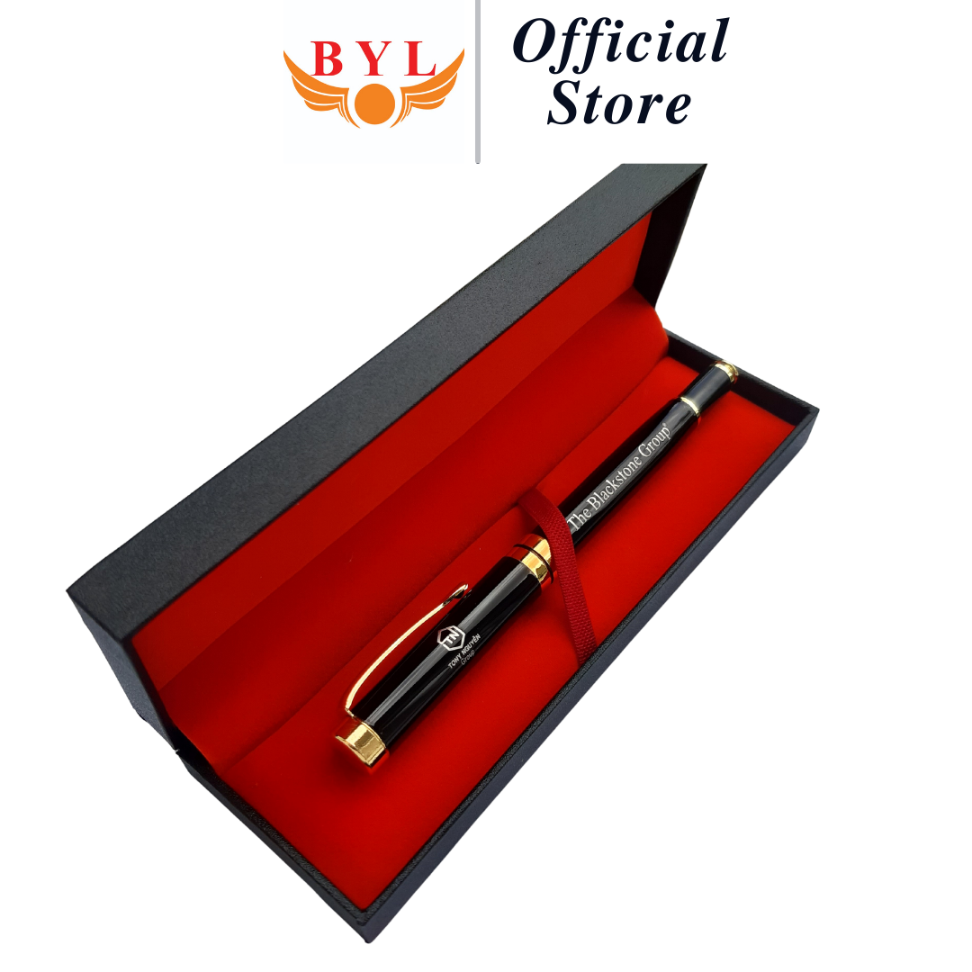 Bút ký khắc tên BYL04/ Bút vỏ xanh & vỏ đen