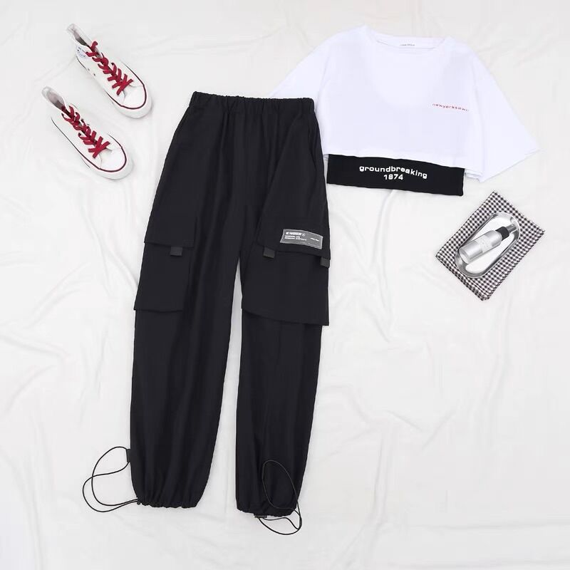 SET 2 MÓN ÁO CROPTOP TAY LỠ BROUNDBREAKING 1974