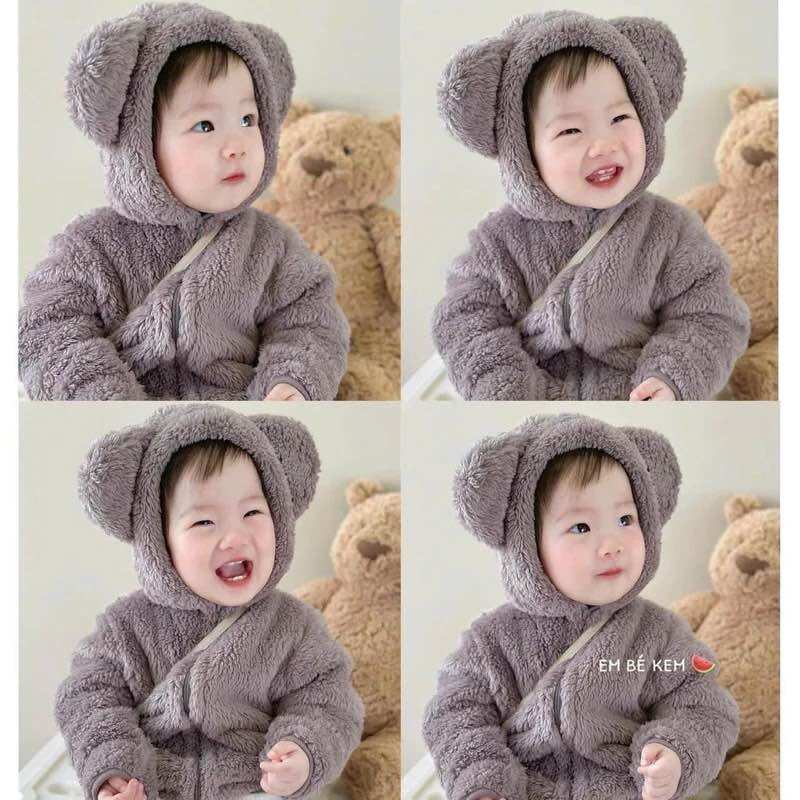 Áo Lông Cừu Cho Bé Mũ