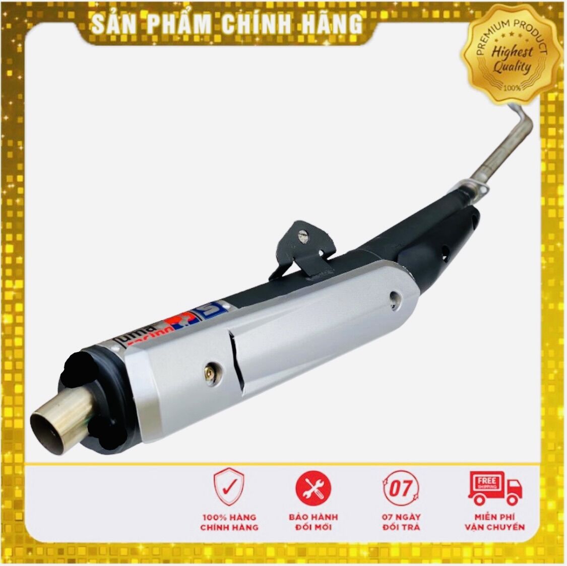 PÔ UMA V4 TẶNG CỔ INOX  KÈM ỐP SPARKS GẮN XE SIRIUS WAVE DREAM CUP SI SYM 50 CC