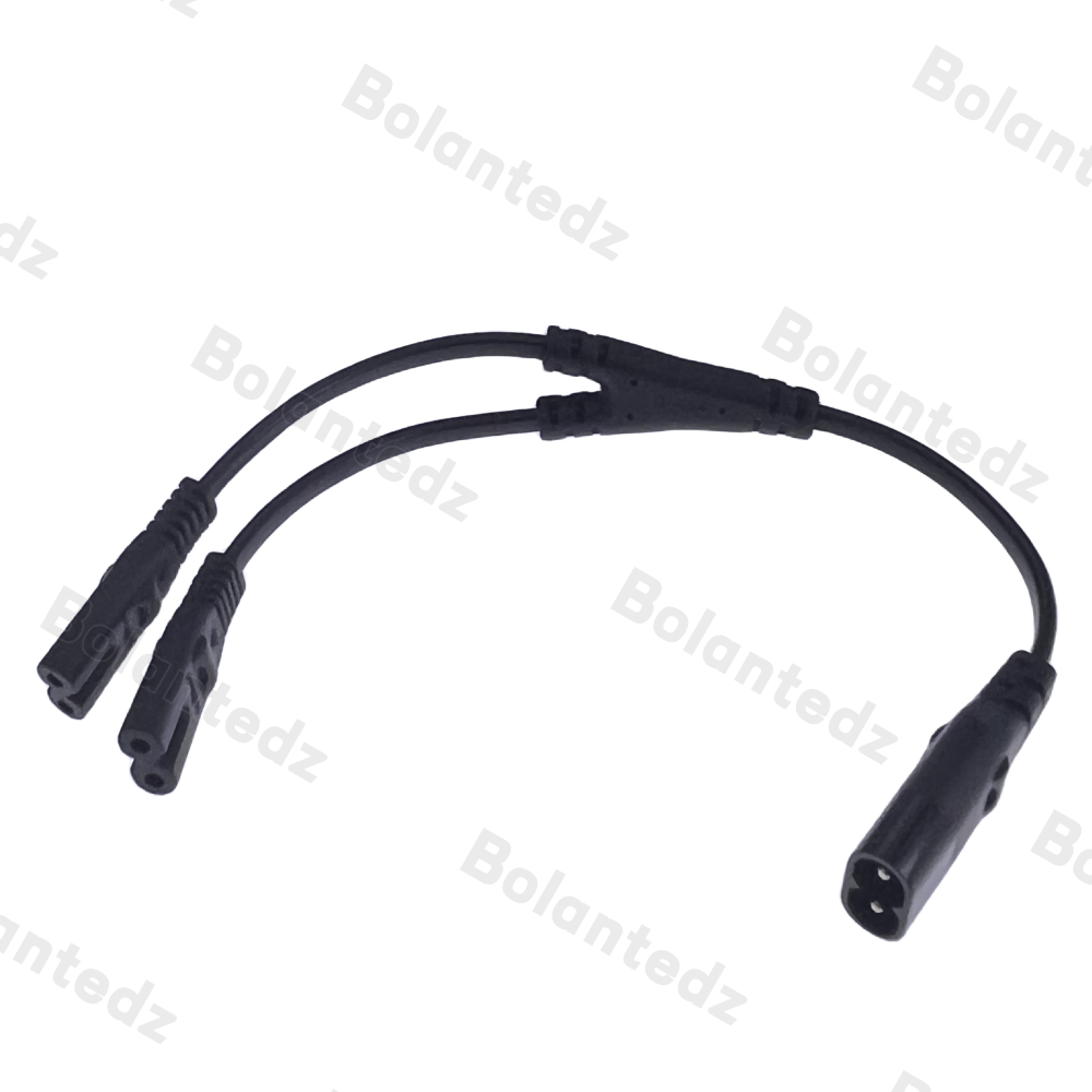 1pc iec 320 c8 2pin nam đến 2 x c7 nữ y chia cáp điện khoảng 28cm iec 320 c7 đến c8 dây mở rộng c8 nam đến c7 nữ