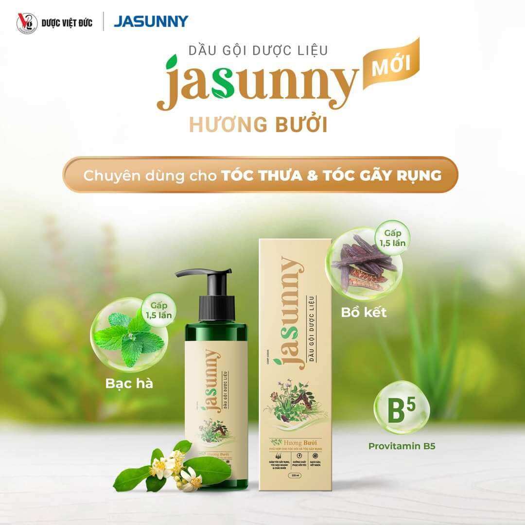 Dầu gội dược liệu jassunny hương bưởi