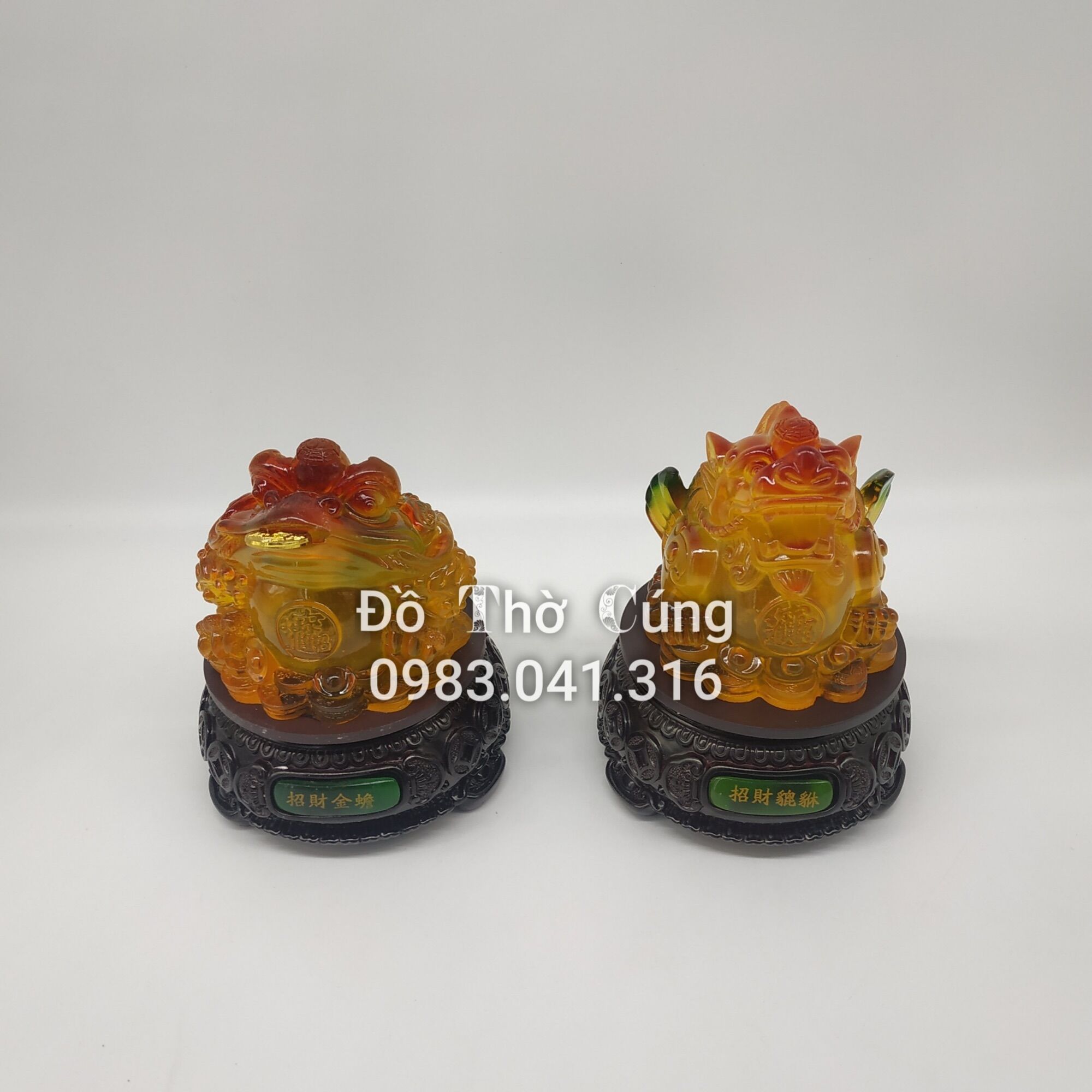 Cóc tỳ hưu đế gỗ, Thiềm thừ phong thủy ( 1 cặp )