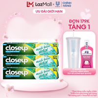 Combo 3 Kem Đánh Răng Closeup Giúp Làm Trắng Răng Tự Nhiên Sau 2 Tuần Với Chiết Xuất Chanh Và Muối Biển 230G/Tuýp