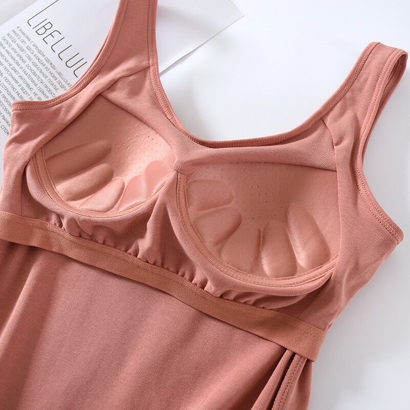 Áo 3 lỗ cotton có mút ngực [ảnh thật]