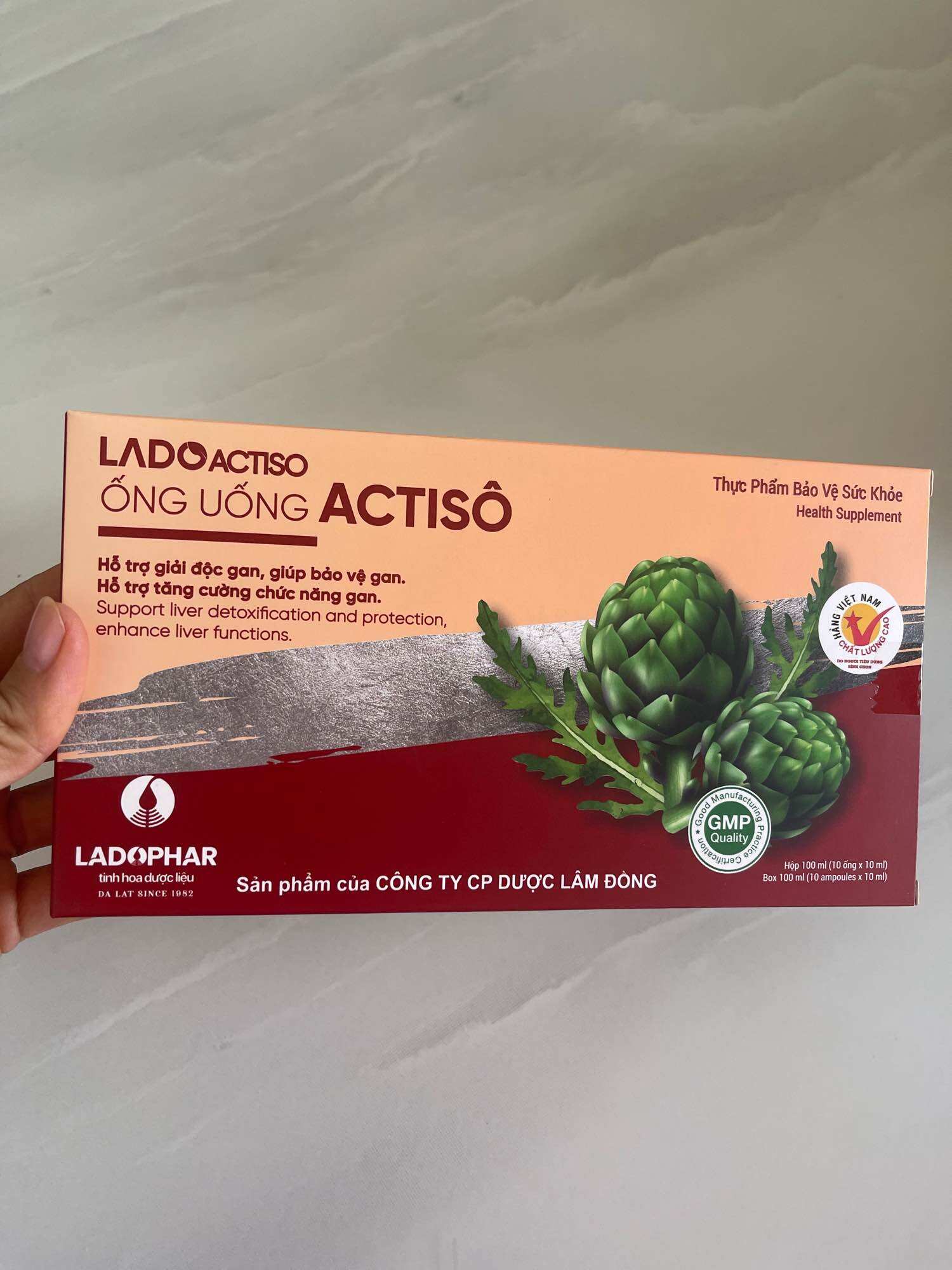 Combo 10 Hộp Cao ống Atiso ladophar mỗi Hộp 10 Ống