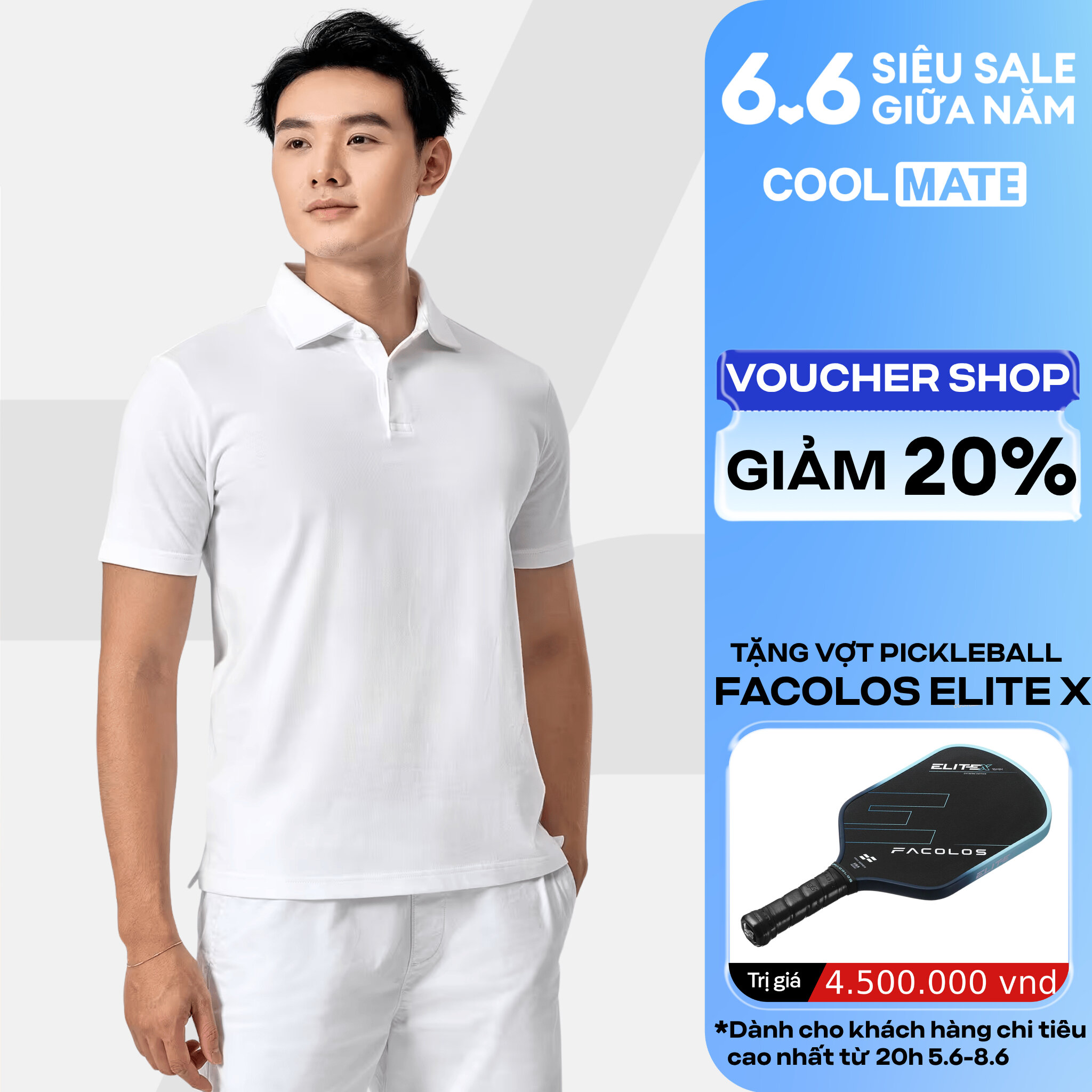 Áo thun có cổ, Polo nam Premium Pique mềm mại, thoáng mát, bền bỉ Coolmate