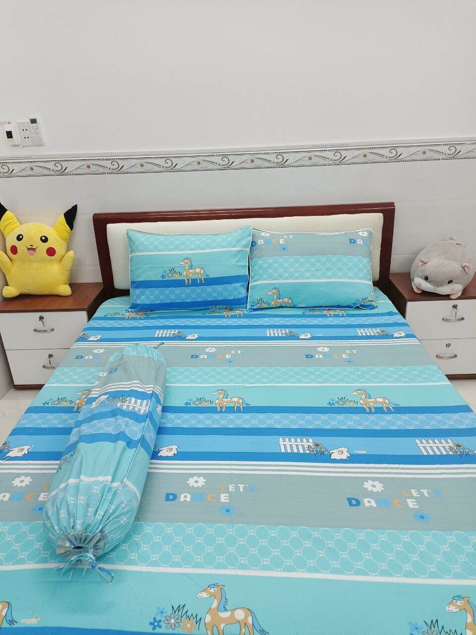 Bộ cotton thắng lợi 5 món có mền