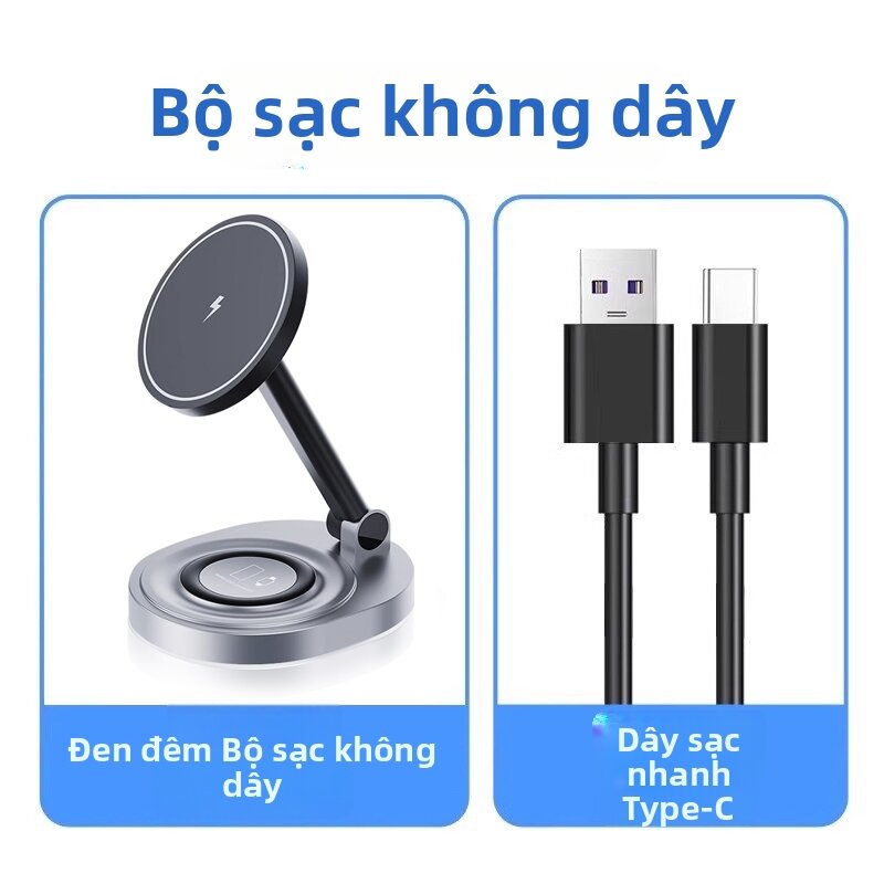 Đế Sạc Gấp Đa Năng Không Dây Sạc Nhanh cho iPhone iWatch Earphone