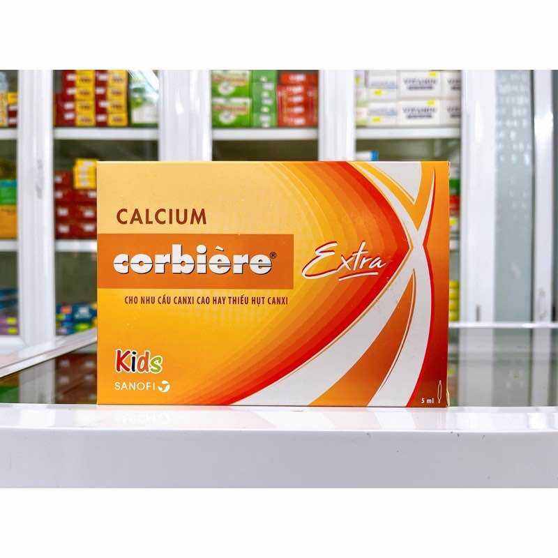 Calcium Corbiere Extra cho nhu cầu canxi hay thiếu hụt canxi (Hộp 30 ống)