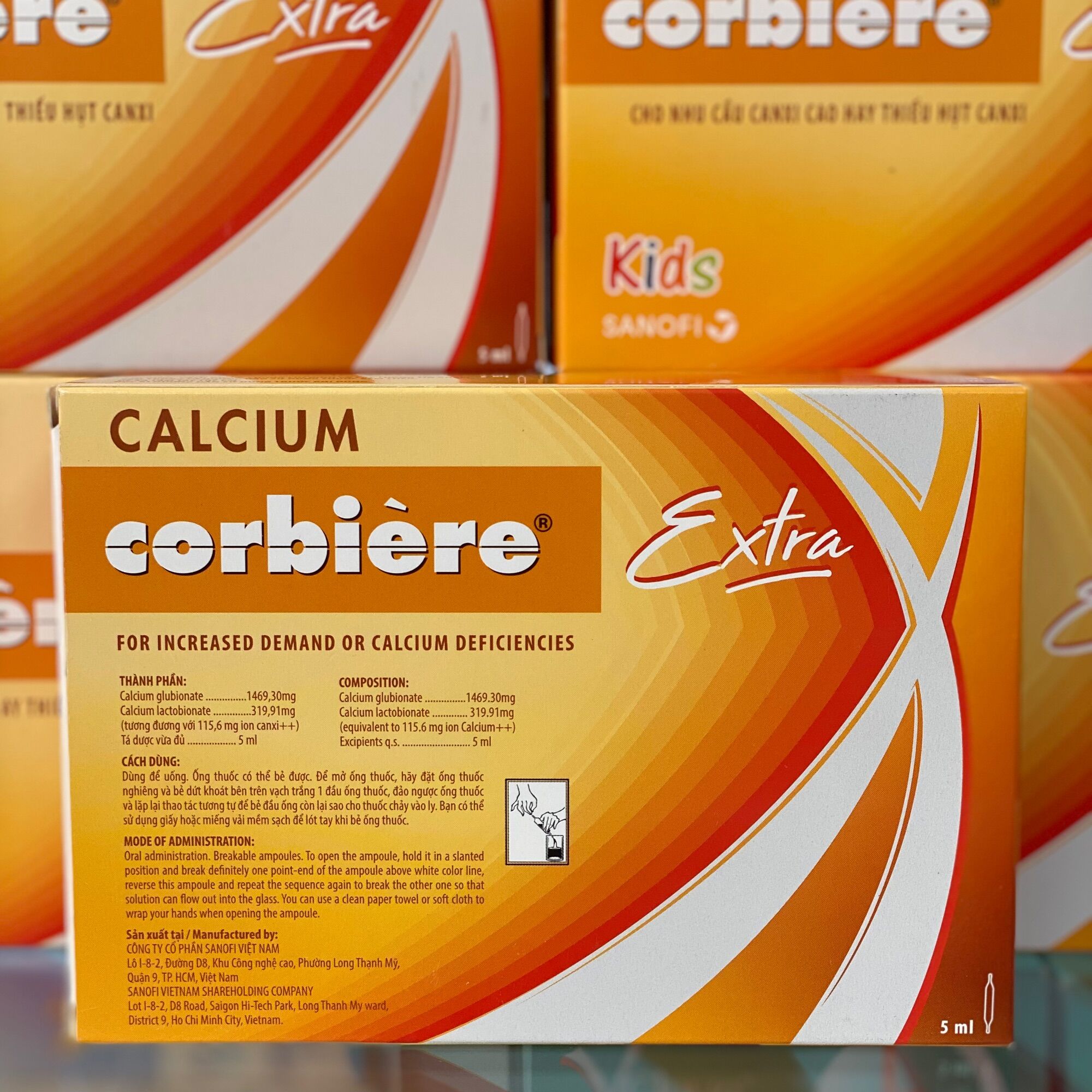 Calcium Corbiere 5ml (Hộp 3 vỉ x 10 ống)