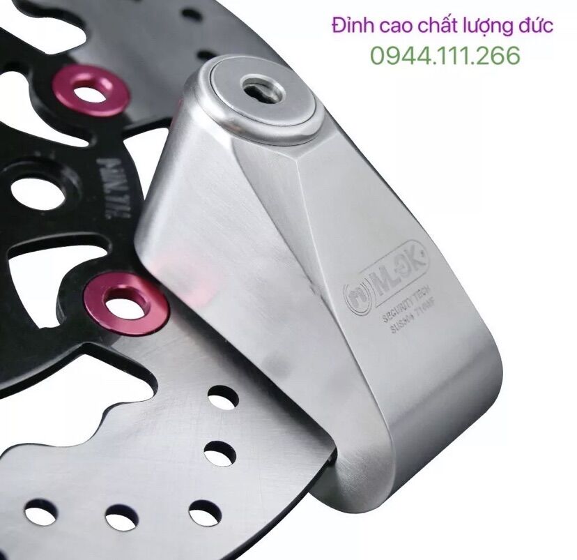 Khoá đĩa xe máy Mlock W710SS hàng nhập Đức