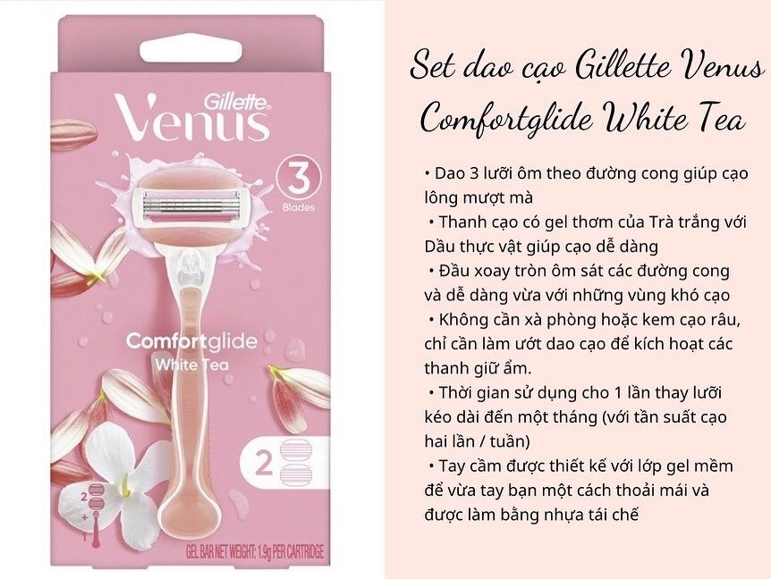 Set cạo lông Gillette Venus cho nữ các loại - Bill Úc