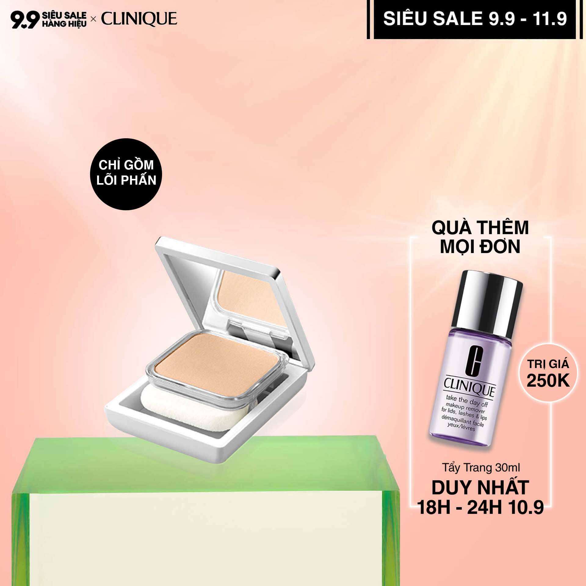 [VOUCHER ĐẾN 500K] Lõi phấn nền dạng nén sáng đều sắc da Clinique Even Better Powder Makeup Water Veil SPF27/PA++++ Refill 10g