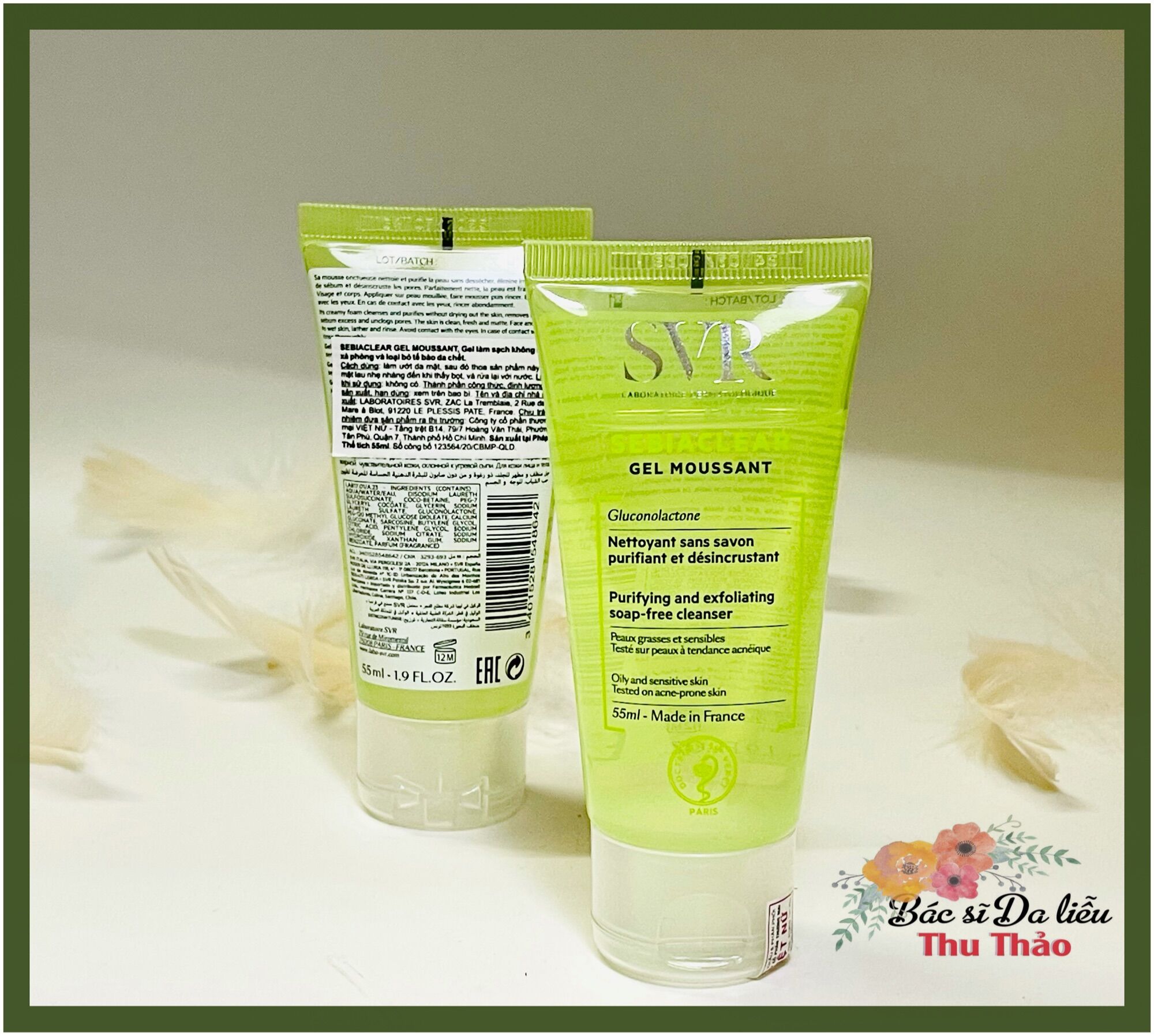 [55mL] SỮA RỬA MẶT DÀNH CHO DA MỤN SVR SEBIACLEAR GEL MOUSSANT