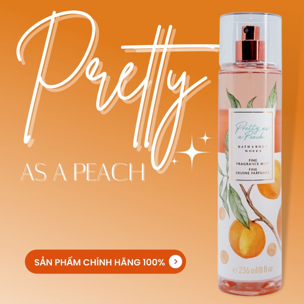 AUTH XỊT THƠM BODYMIST PRETTY AS A PEACH