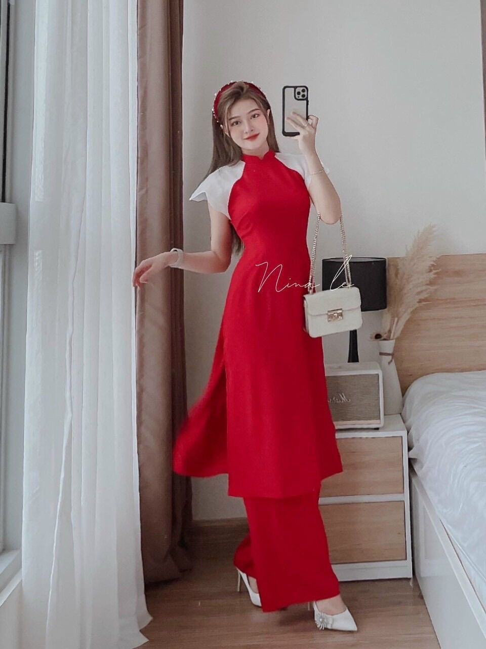(AD05 SHOP BIGSIZE NỮ 50KG ĐẾN 90KG) set áo dài tay canh tiên