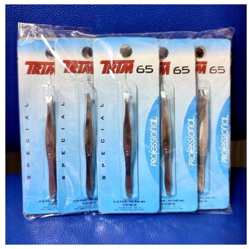 Nhíp Trim 65 nhổ lông  đa năng đầu bằng