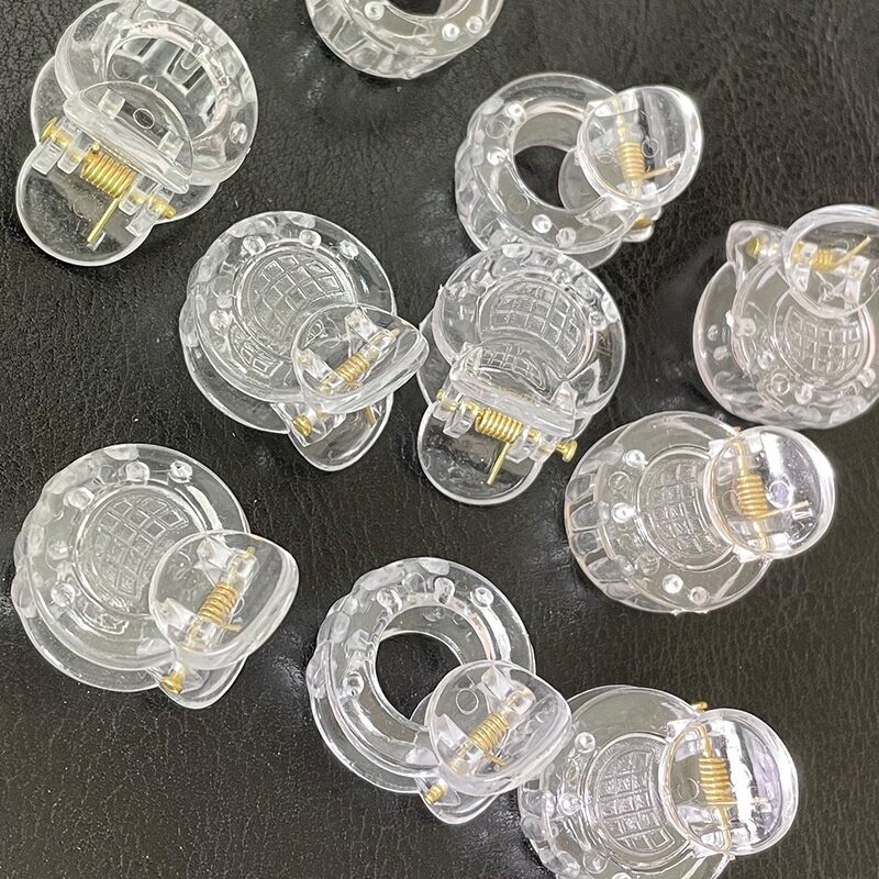 Set 10 kẹp tròn trong phụ kiện làm kẹp tóc