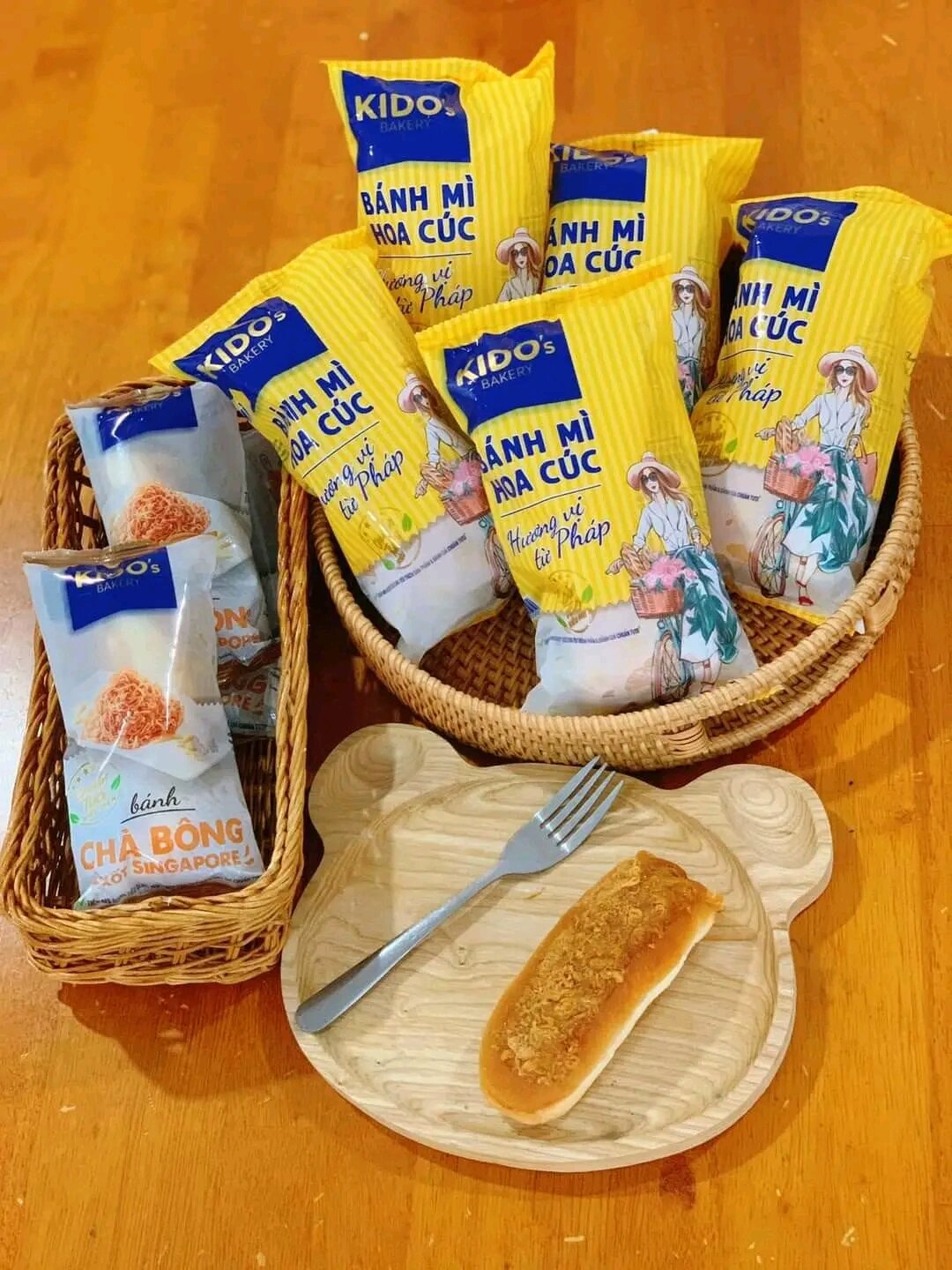 Combo 5 cái Bánh Mì Hoa Cúc 80gr KiDo's