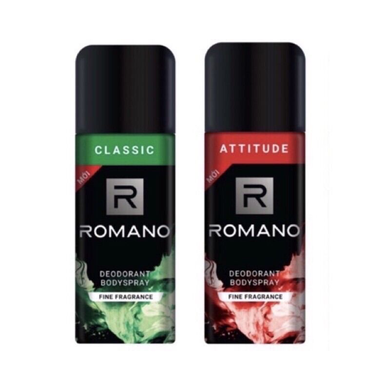 Xịt ngăn mùi toàn thân romano 150ml
