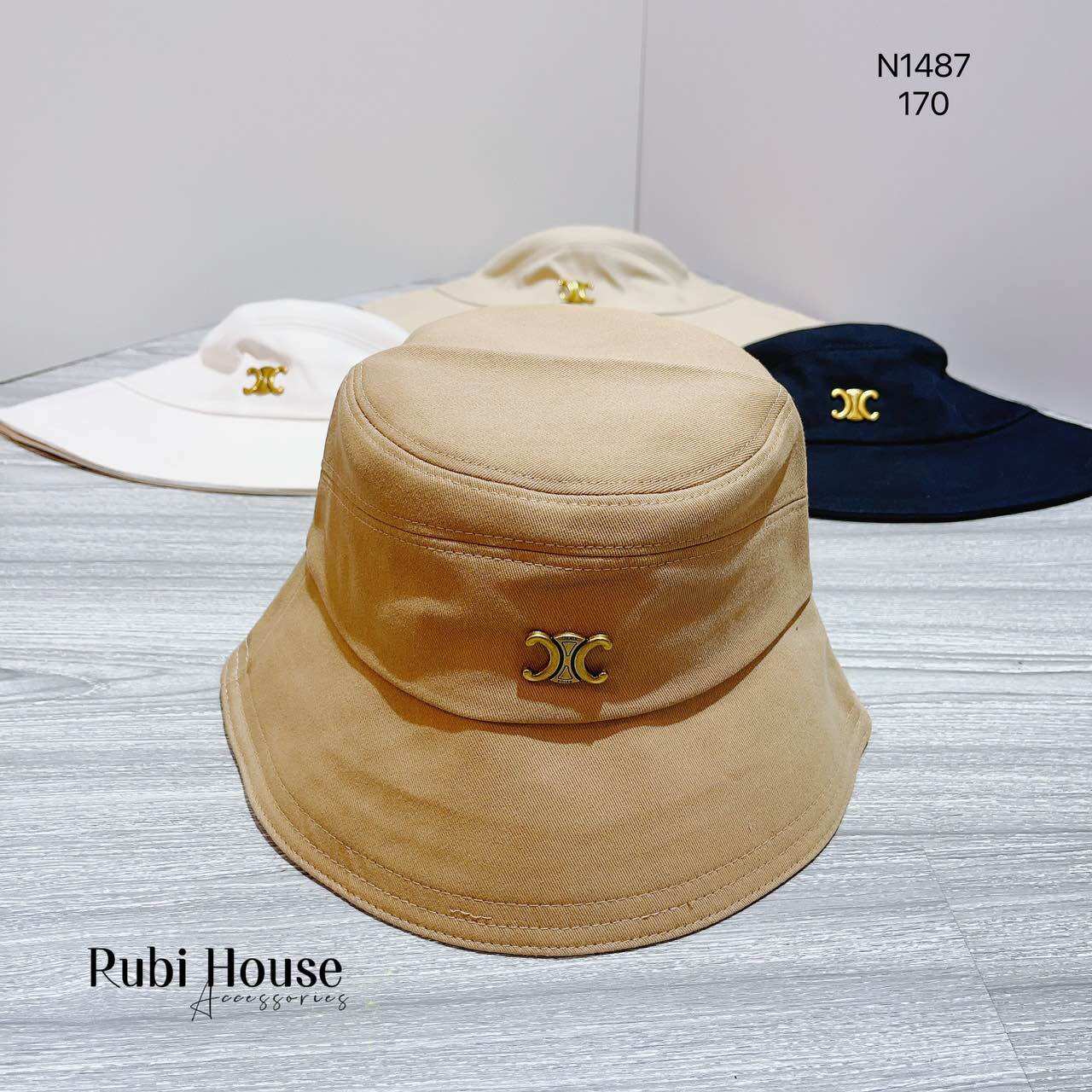 Nón bucket kaki logo X