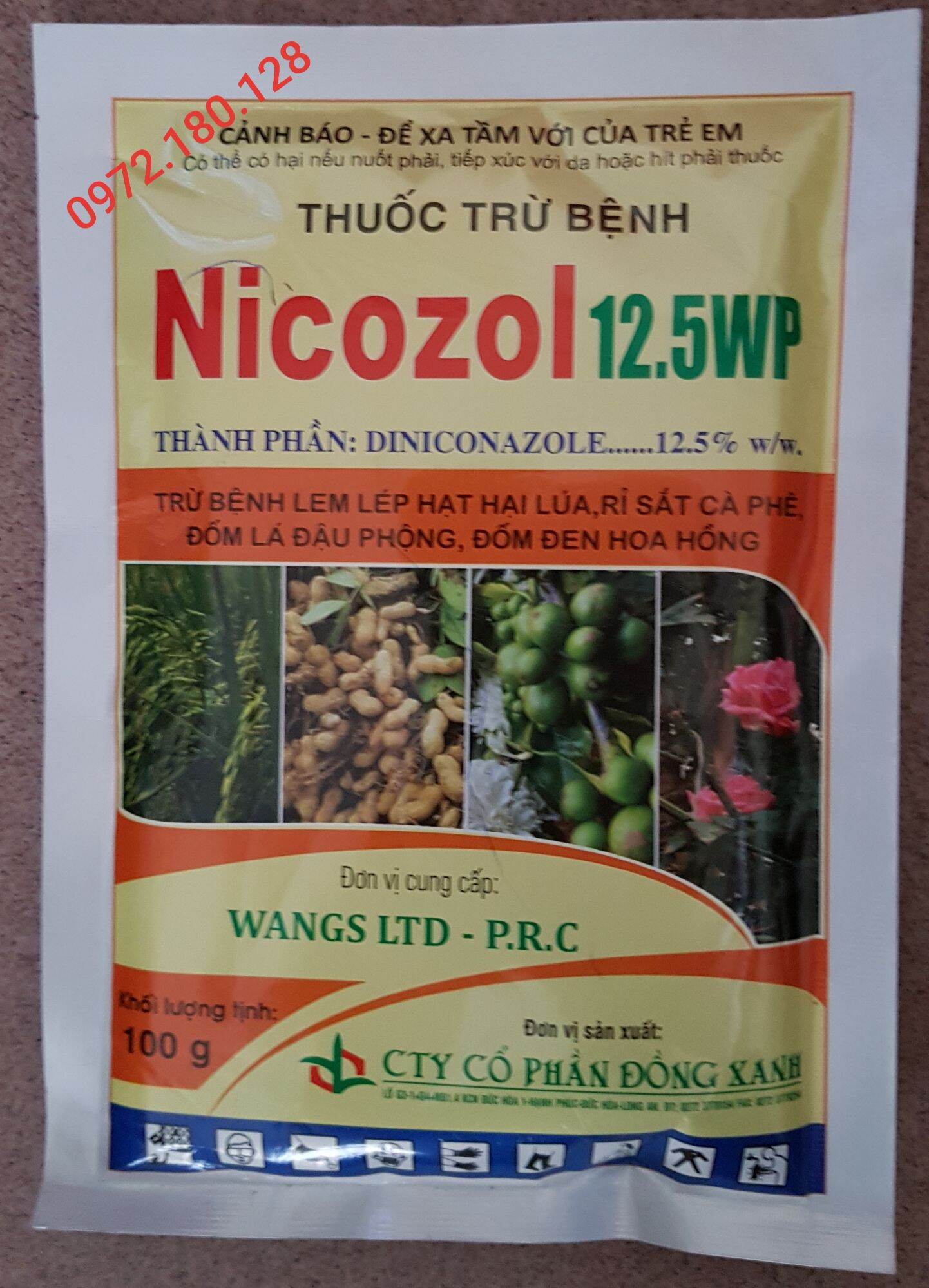 Thuốc trừ bệnh nicozol 100gr