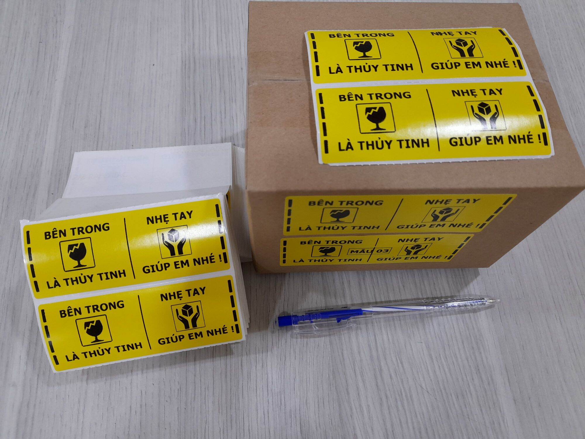 100 Tem - Tem dán xin nhẹ tay khổ 103x40mm