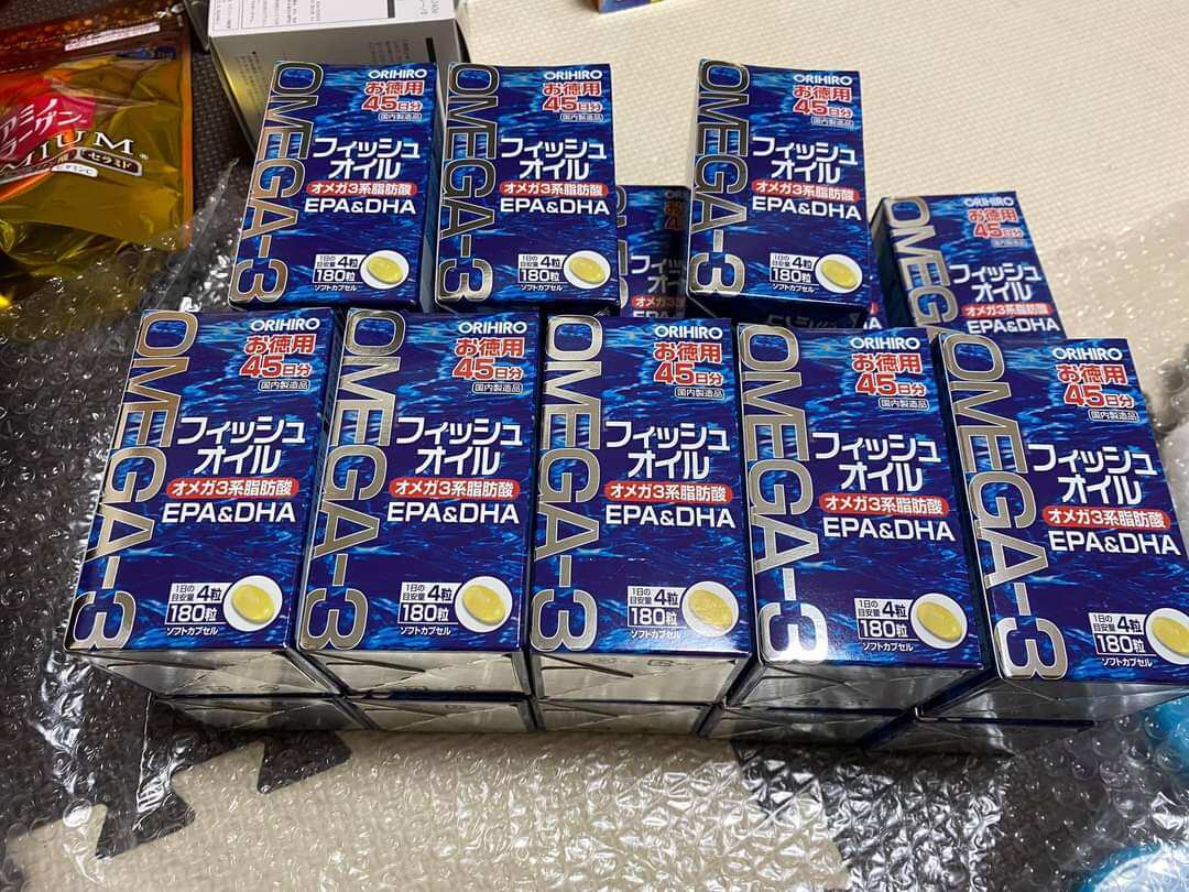 Dầu cá EPA&DHA  OMEGA3 ORIHIRO NHẬT BẢN 180VIÊN