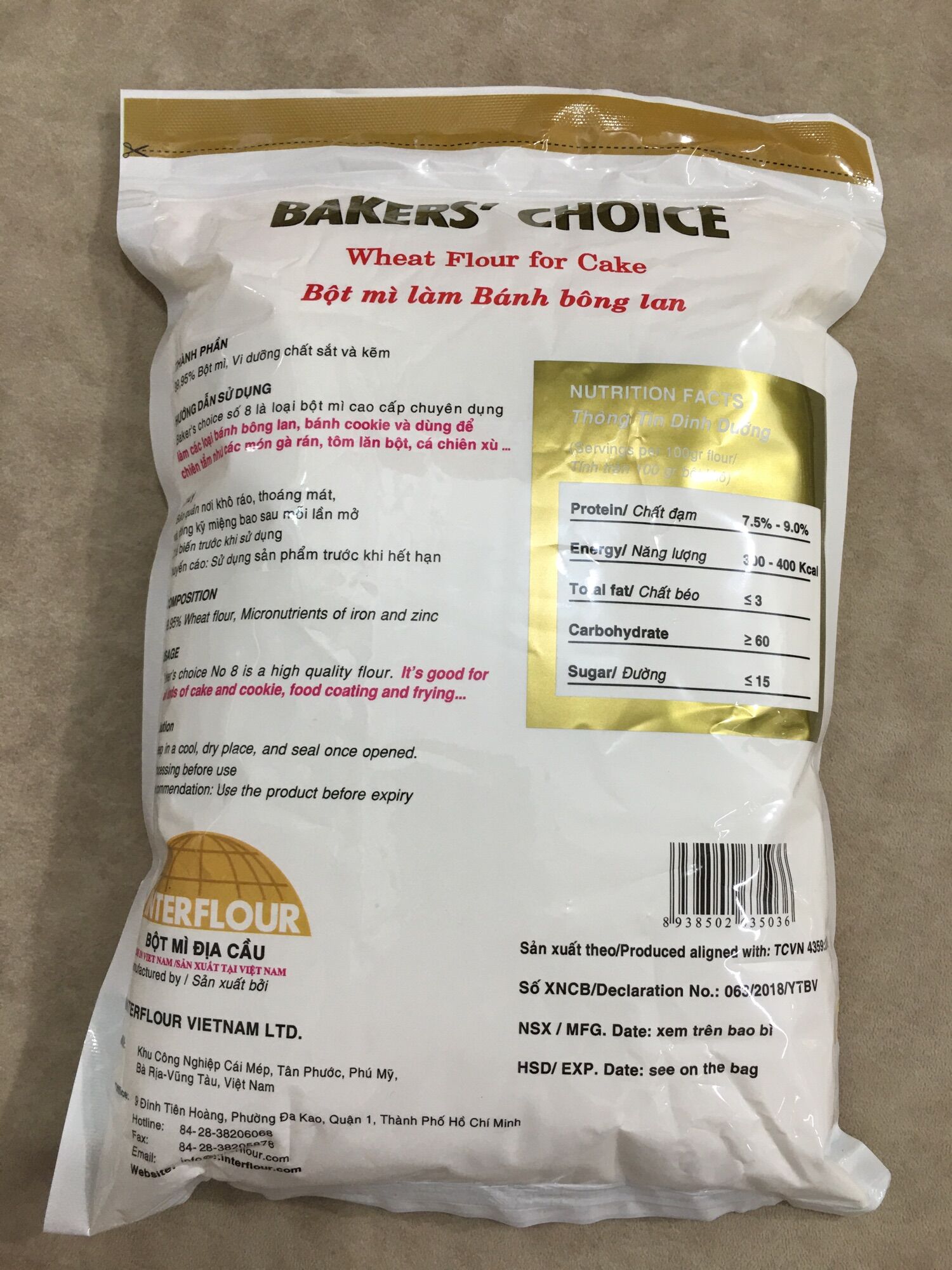Bột mì số 8, bột mì bakerchoi số 8