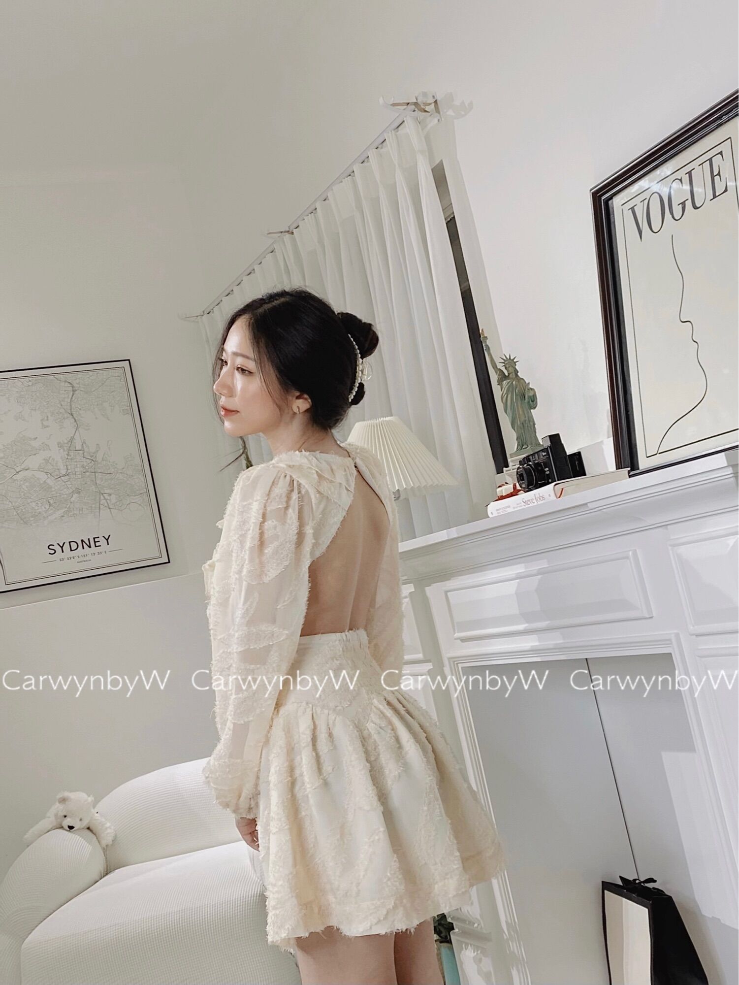 CarwynbyW - Váy Thiết Kế Hở Lưng- Khoét Eo (Violet Dress)