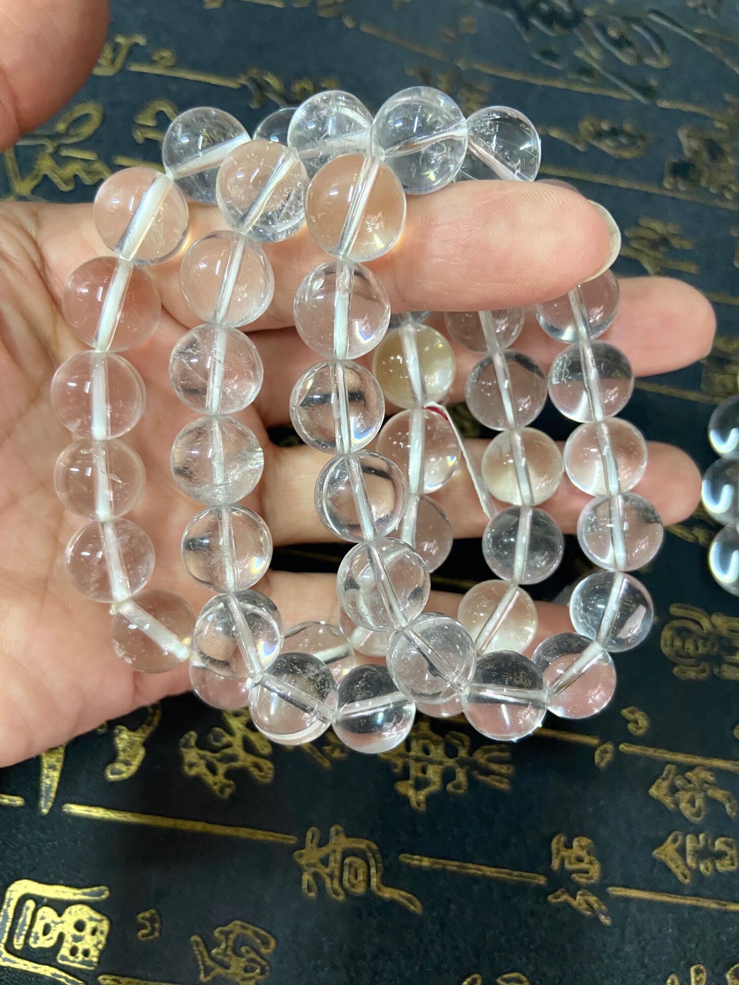 Vòng tay nam nữ đá thạch anh trắng tự nhiên