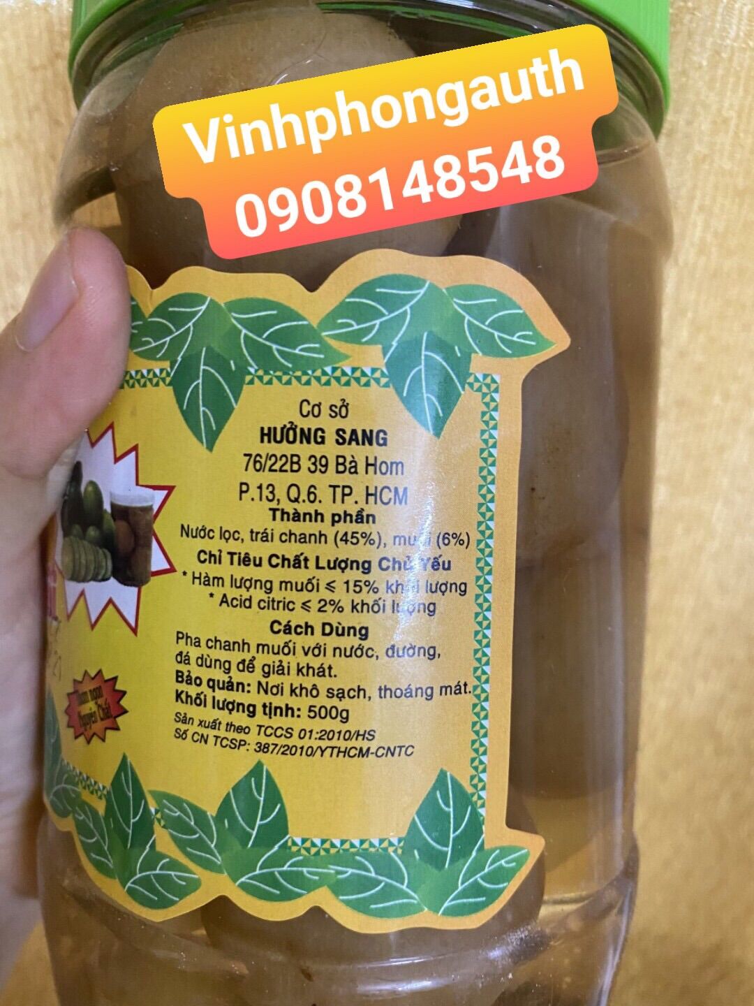 CHANH MUỐI TRÁI HƯỞNG SANG 500gr