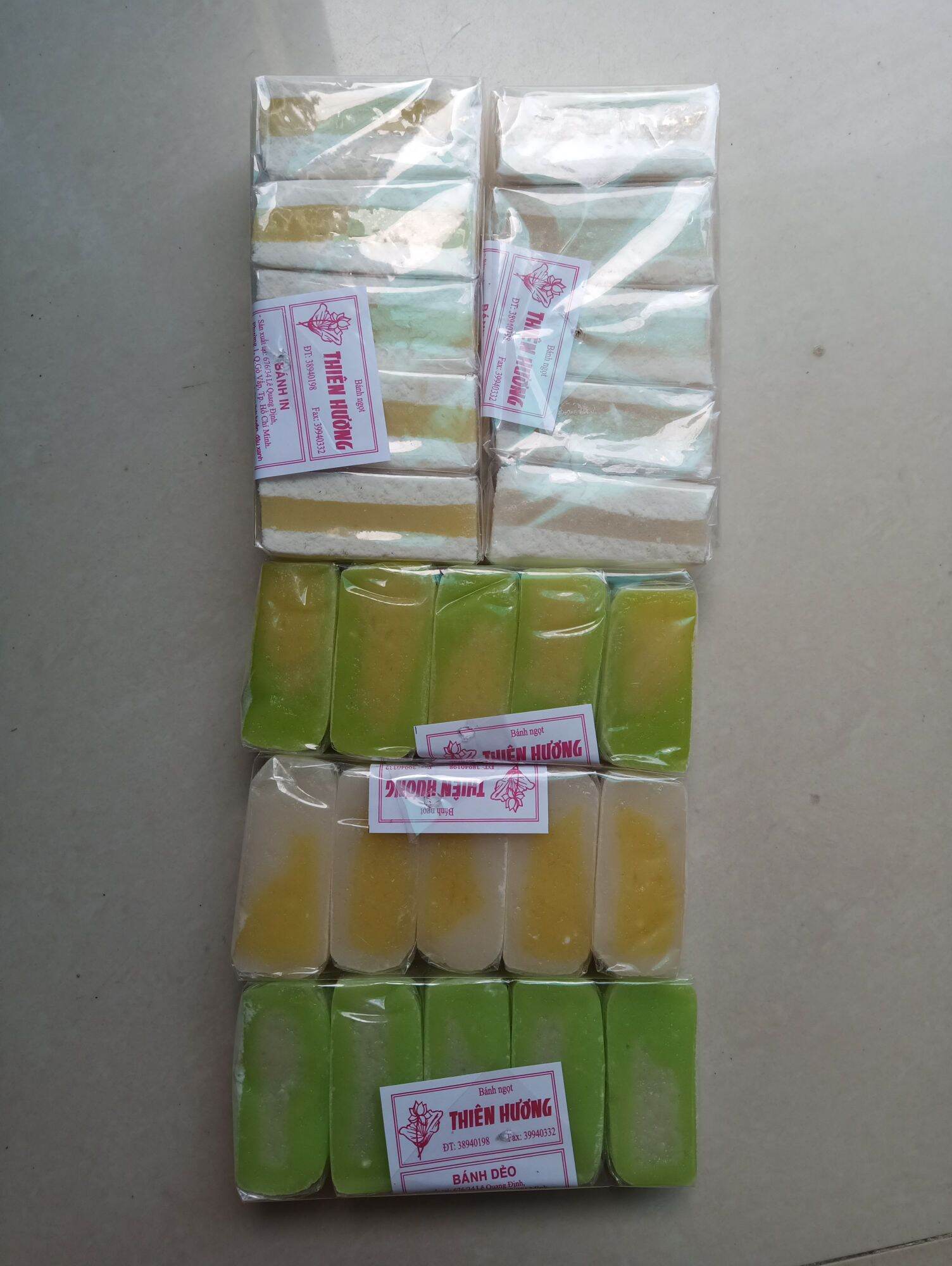 COMBO 5 CÂY BÁNH IN VÀ BÁNH DẺO (Nhân đậu xanh và dừa)
