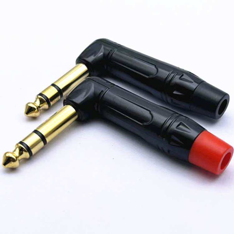 Jack hàn 6ly  Stereo bẻ góc , jack 6.5mm vuông góc