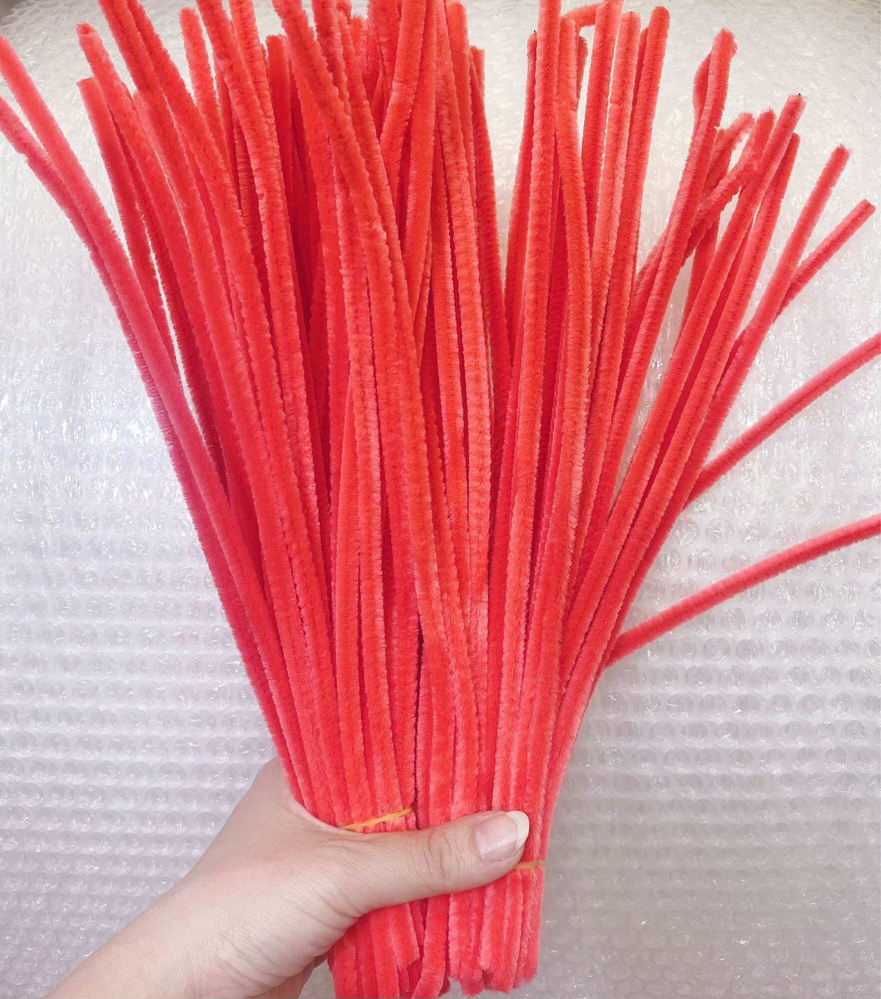 50 Sợi Kẽm Lông, Kẽm Nhung 6mmx30cm [Màu Tự Chọn]