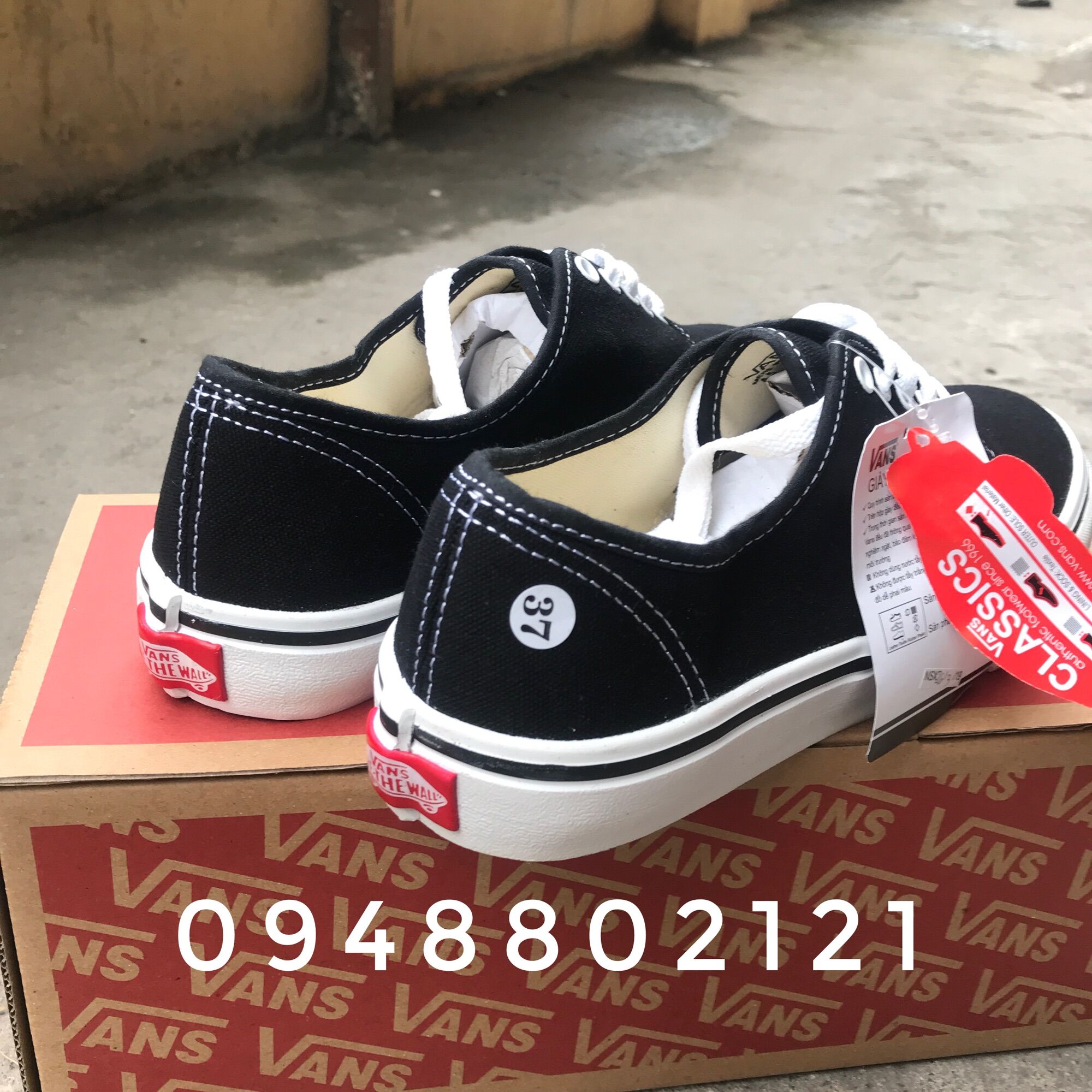 GIÀY VANS CLASSIC ĐEN (Full box, tag)