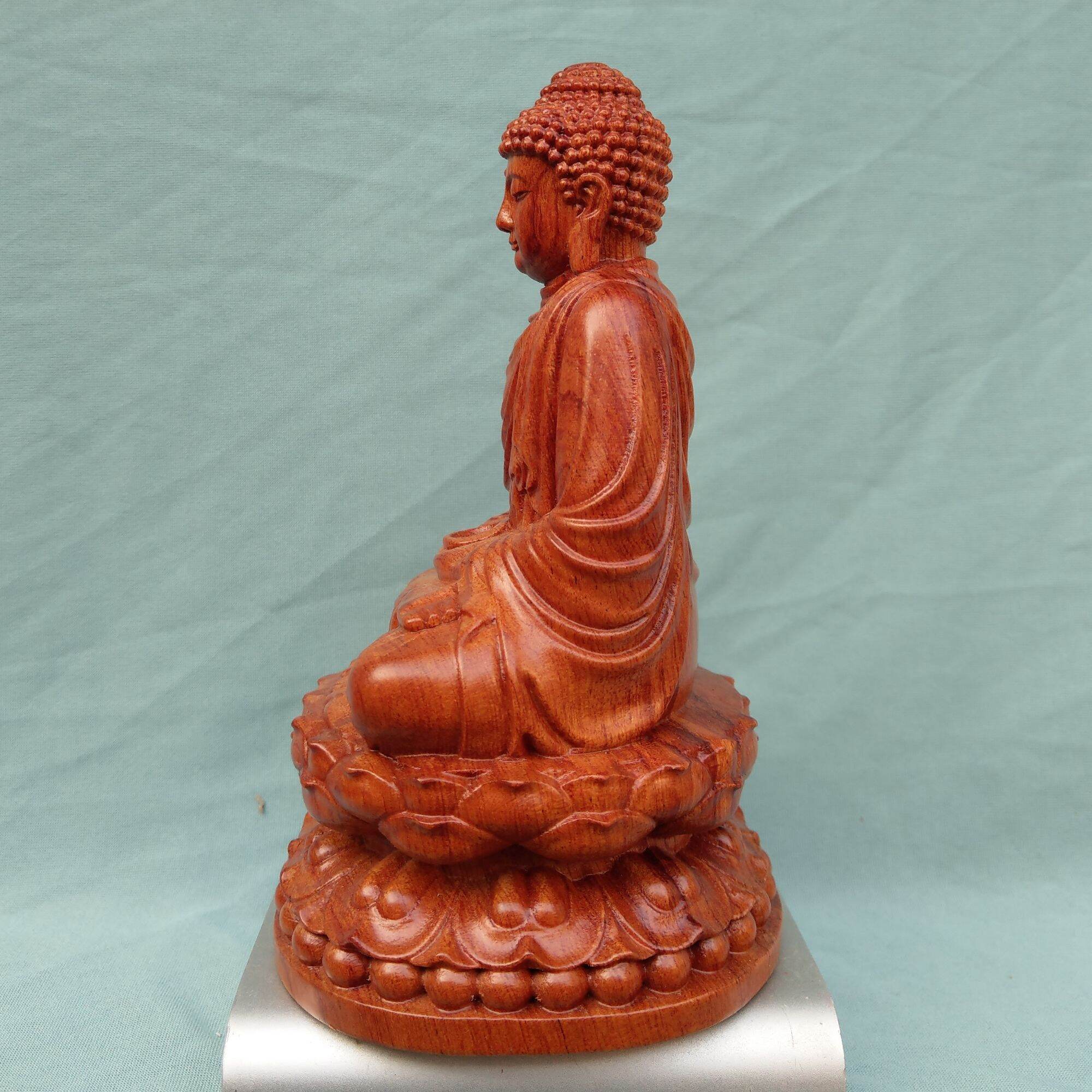 Tượng Phật Thích Ca - Gỗ Hương - Cao 15cm