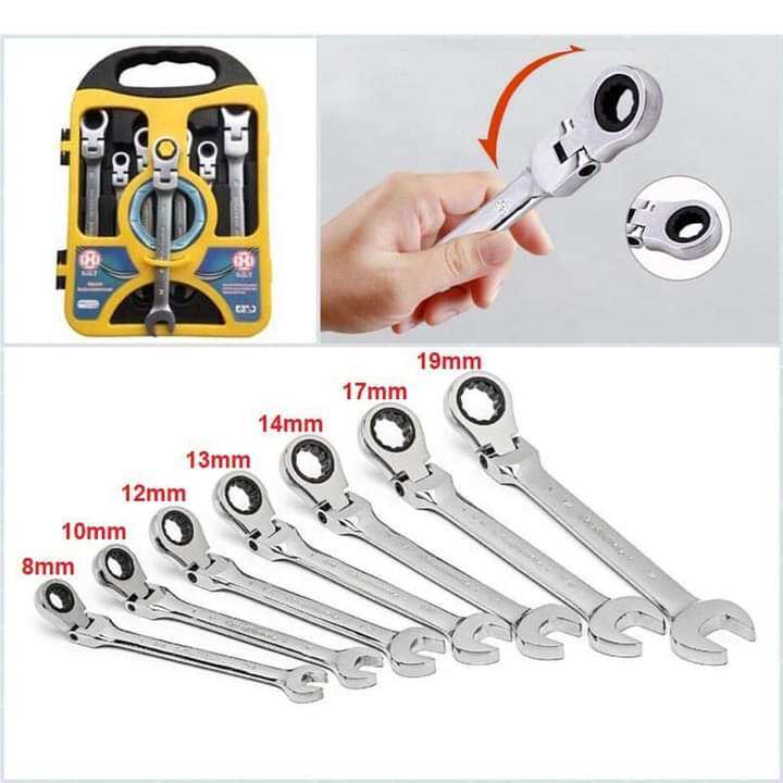 Bộ cờ lê tự động 7 chi tiết loại gật gù hoặc thẳng
