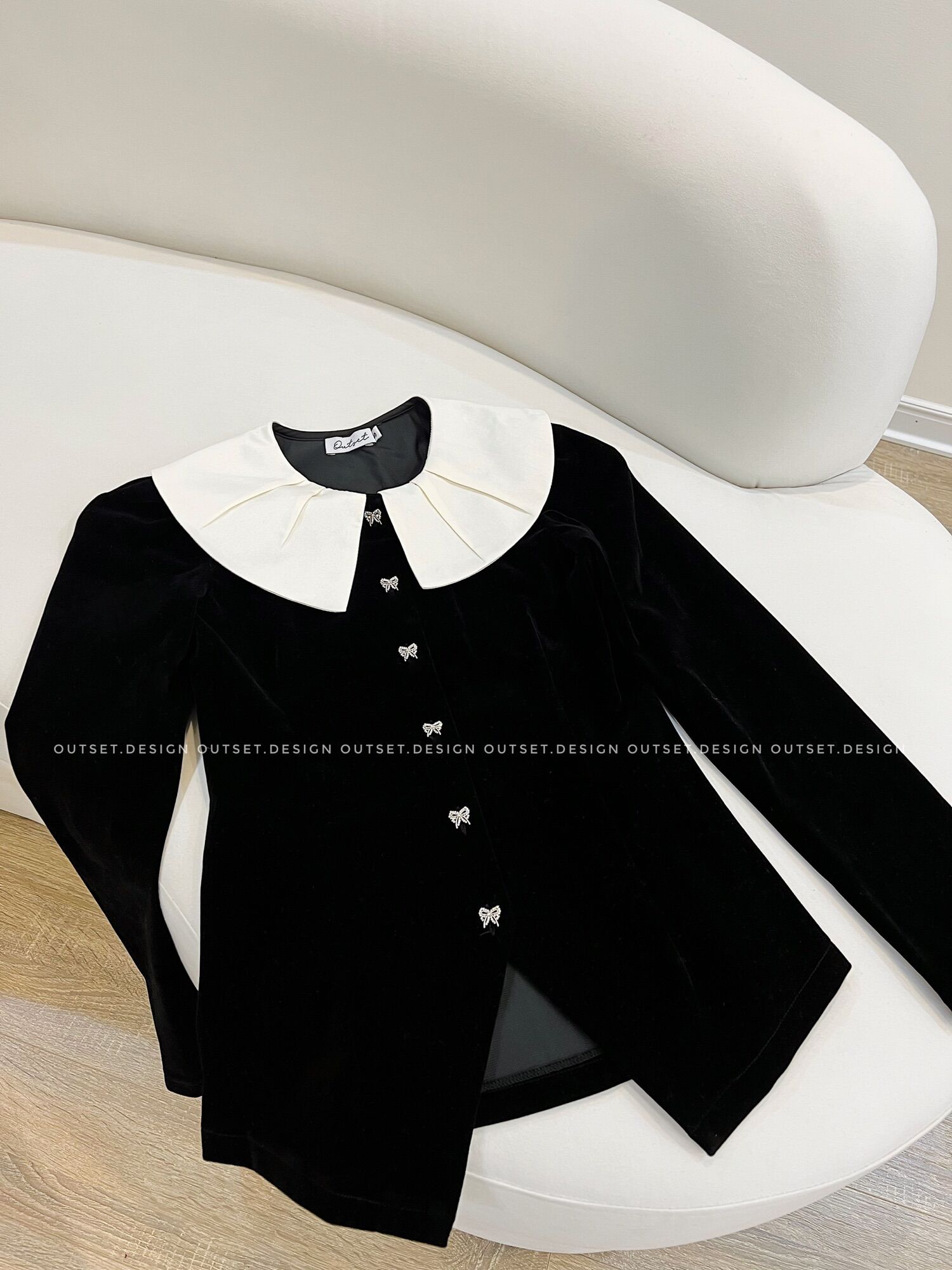 OUTSET- Áo Butterfly phối cổ thanh lịch