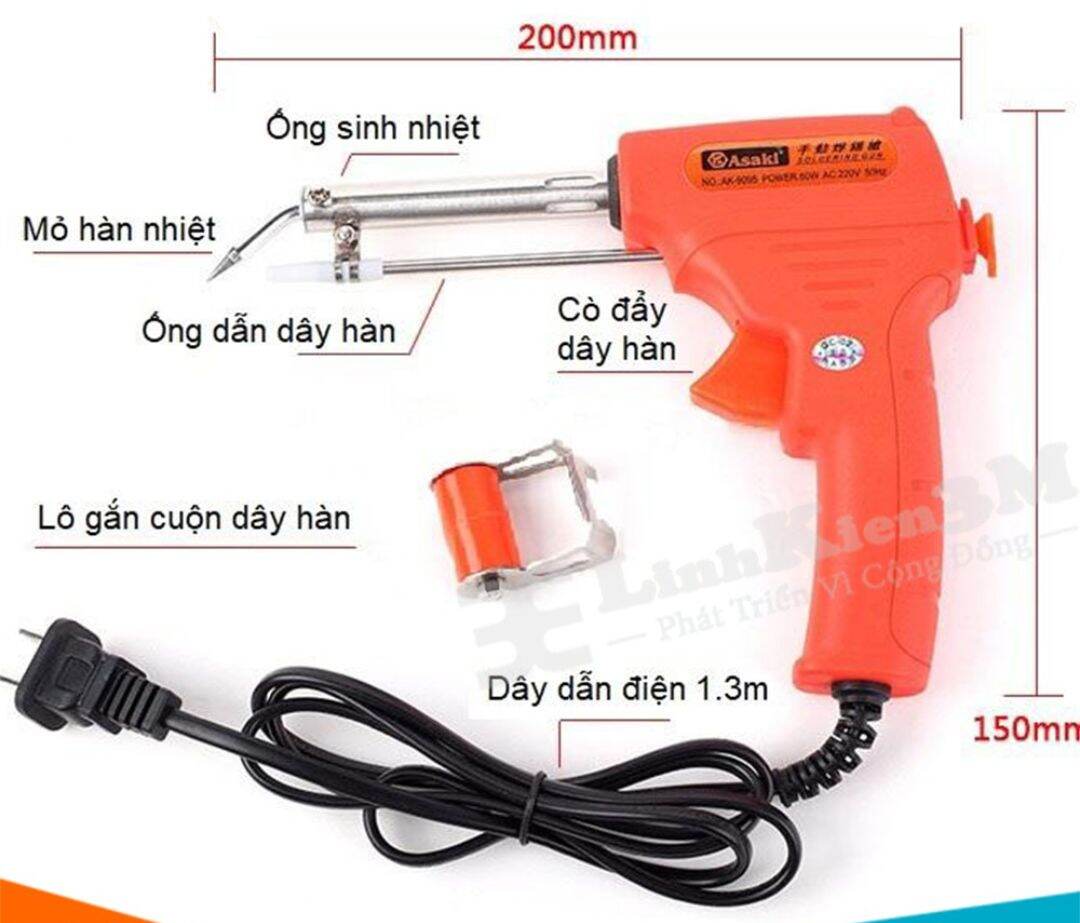 Mỏ Hàn Tự Động Đẩy Thiếc thông minh  220VAC 60W