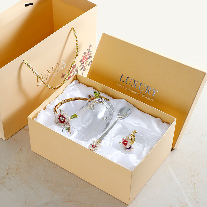 Enamel Colored Glass Cup For Women As High-Quality Gift - 6