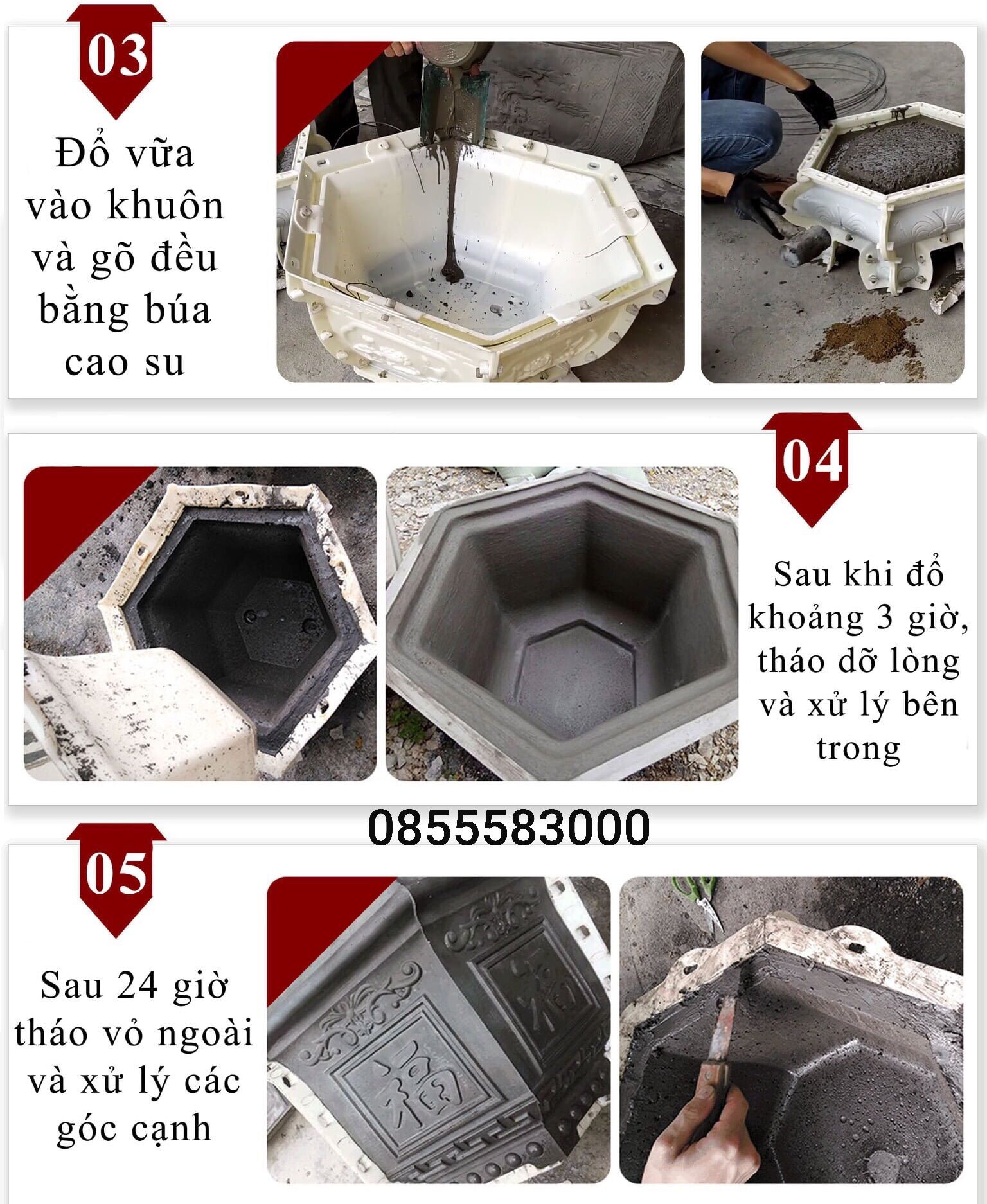 Khuôn đúc chậu chữ nhật 60 ( khuôn chậu abs có lòng trong)