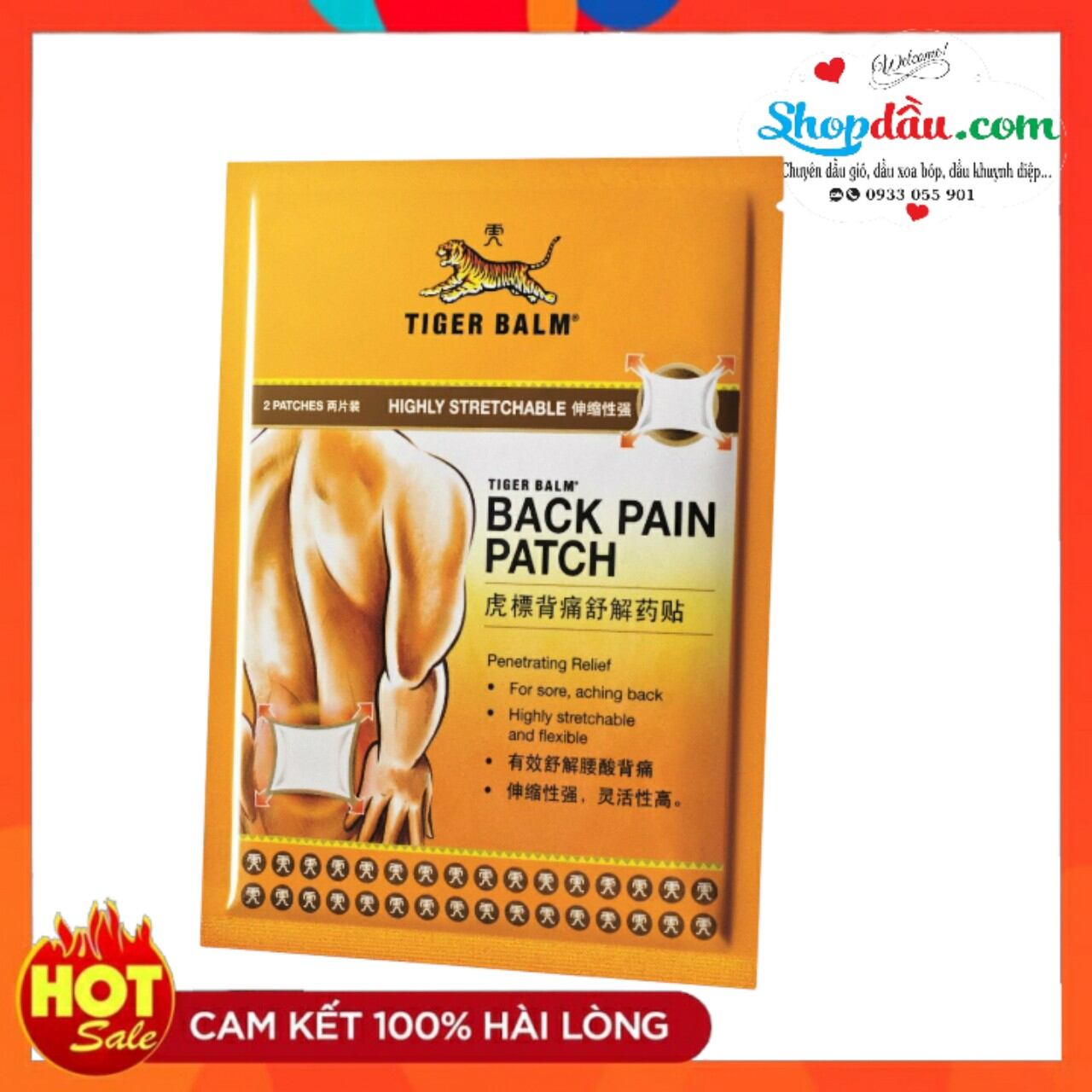 Miếng dán tiger balm back pain patch