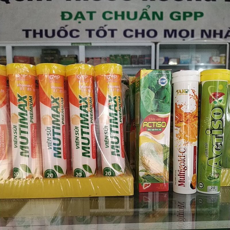 (Chính hãng 💯) Combo Vitamin C sủi tổng hợp - Râu ngô rau má tăng sức đề kháng bổ thận mát gan