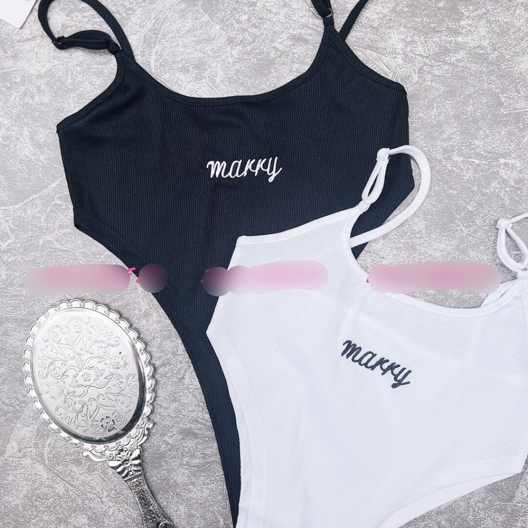Áo 2 Dây Bodysuit Khoét Eo