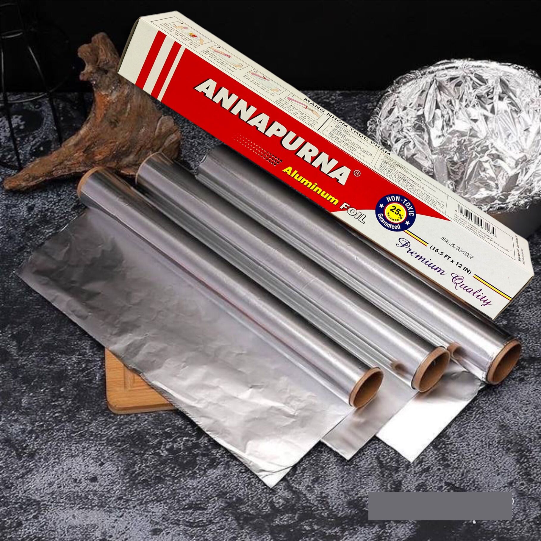 Giấy bạc nướng annapurna aluminum foil 16,5ft x 12in