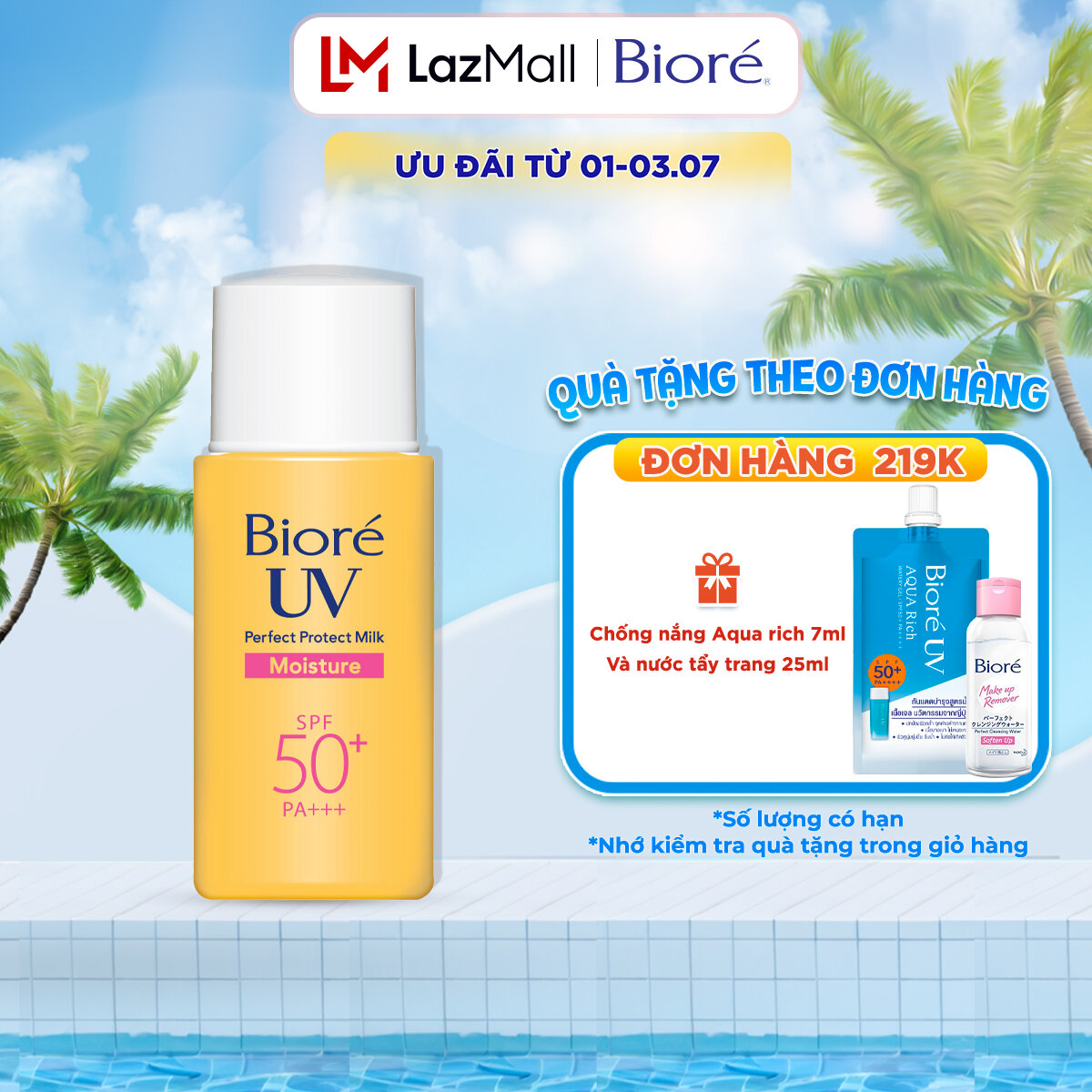 Bioré Sữa Chống Nắng Bảo Vệ Hoàn Hảo Dưỡng Ẩm UV SPF50+/PA+++ 25ML