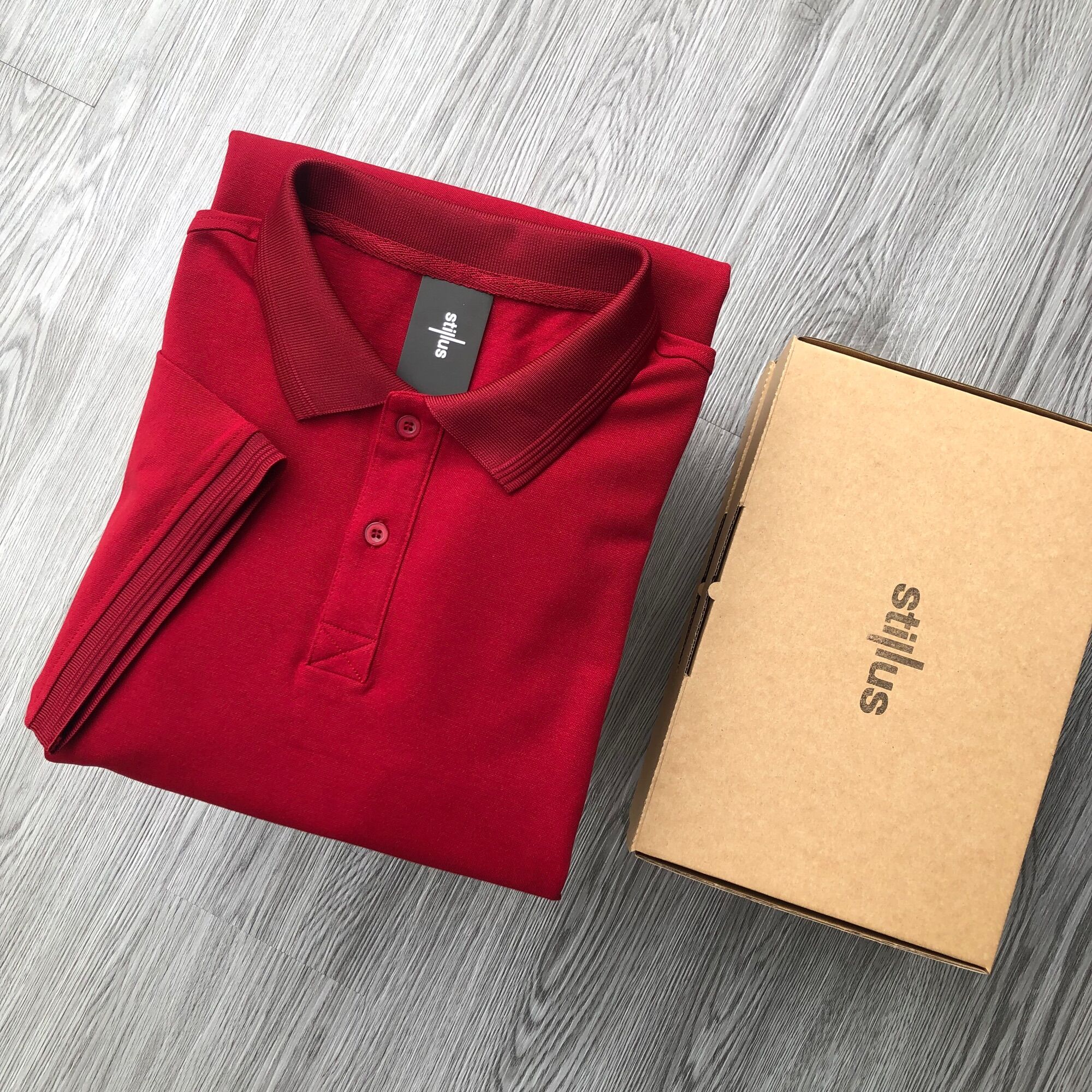 Áo Polo Stillus Premium Pique Đỏ mận